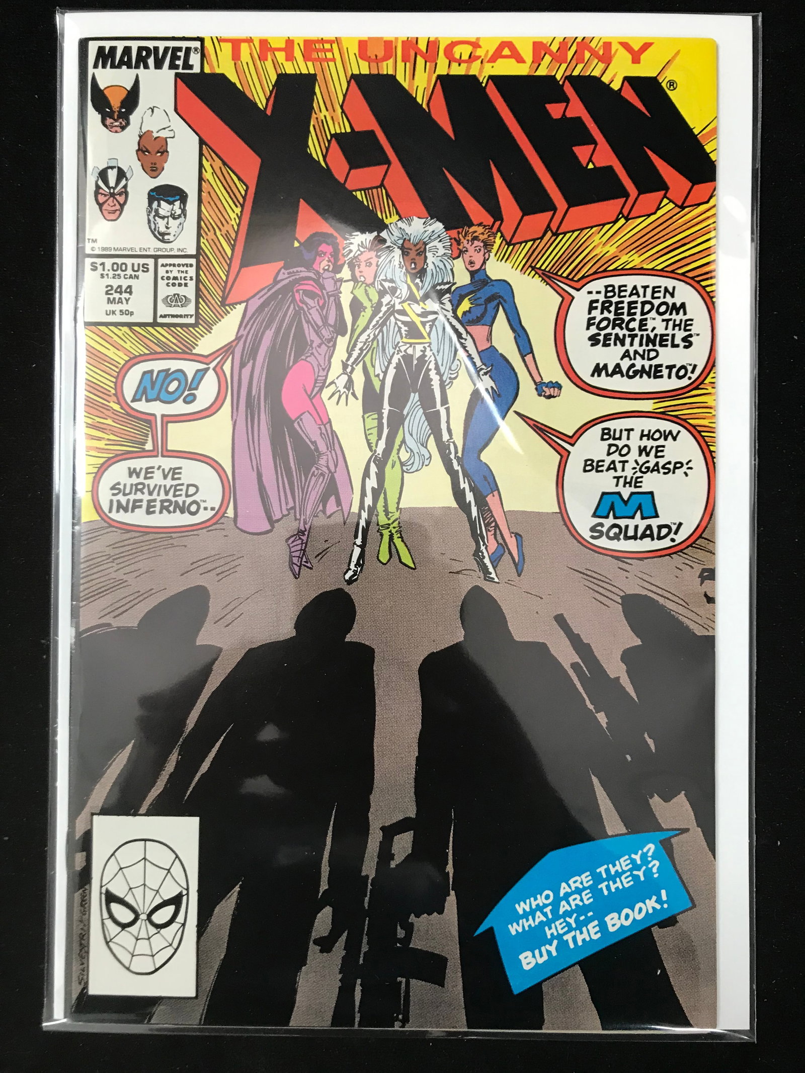 MARVEL COMICS NO.244 THE UNCANNY X-MEN: Prices are in Canadian dollars