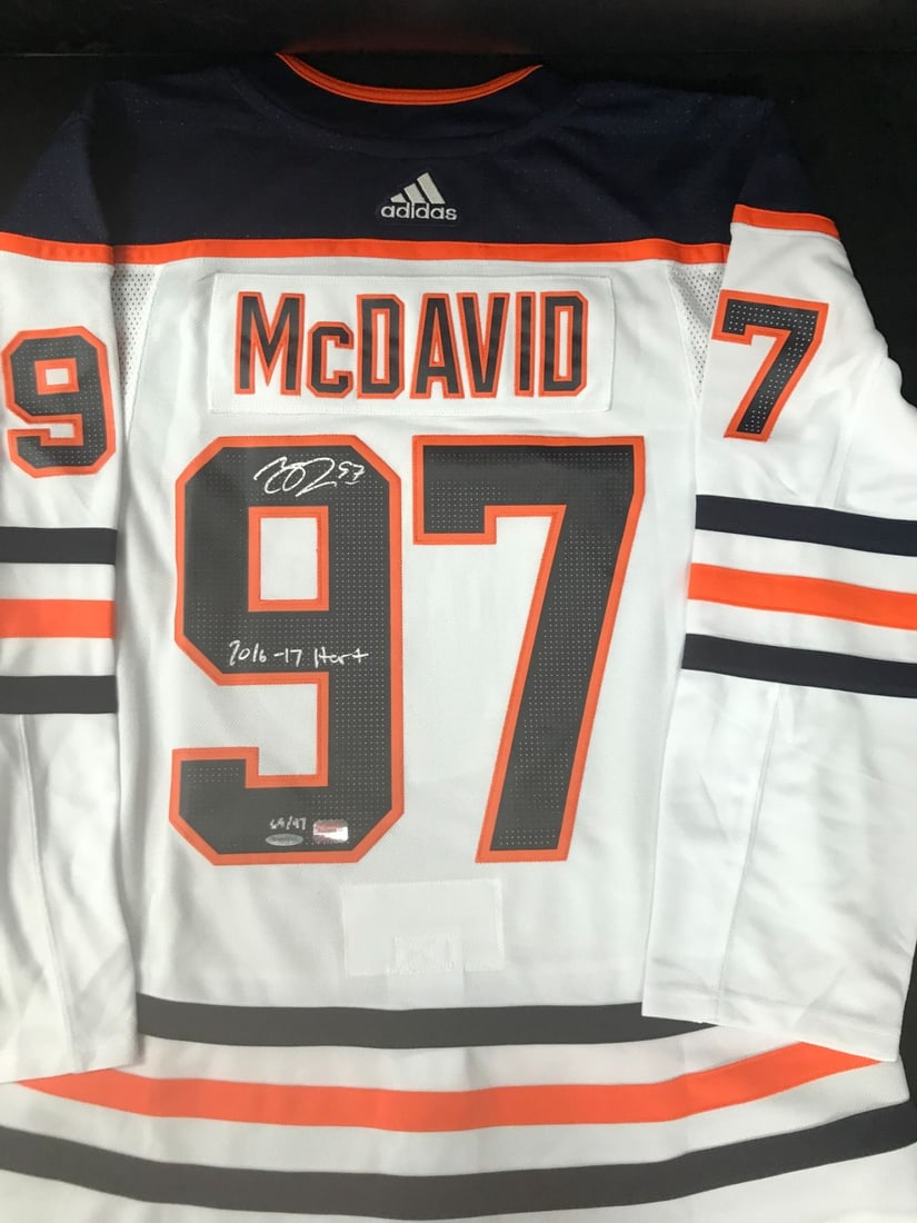 CONNOR MCDAVID SIGNED EDMONTON OILERS PRO JERSEY 69/97 (UD COA) (1 of 3)