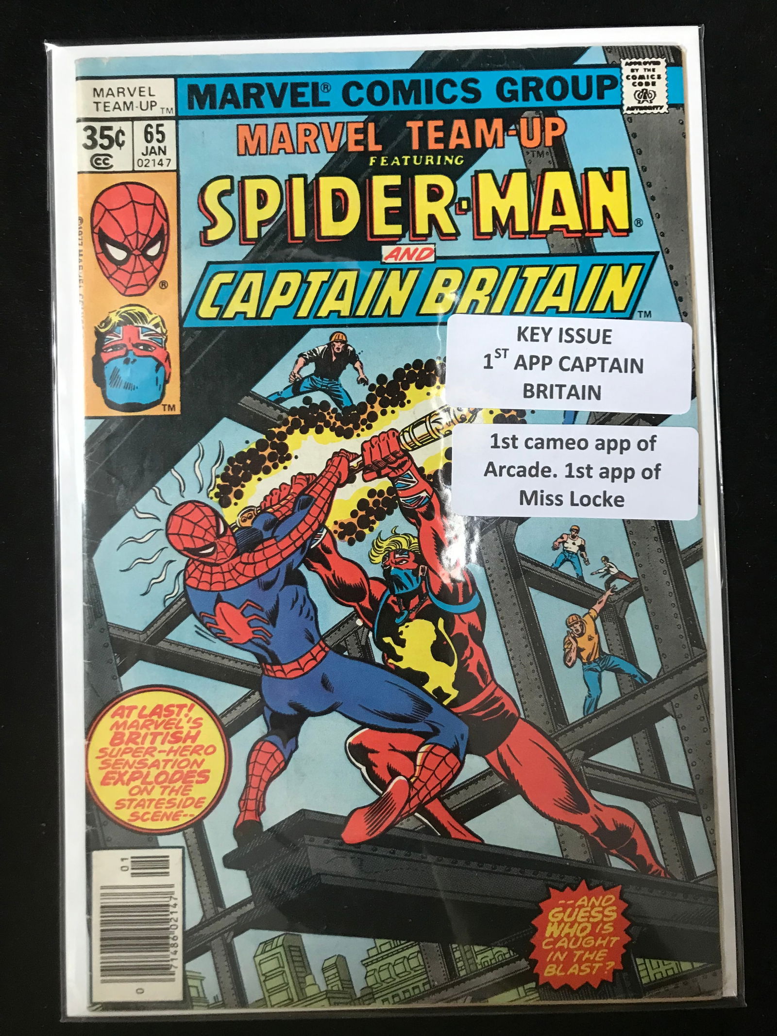 MARVEL COMICS NO.65 MARVEL TEAM-UP SPIDERMAN AND CAPTAIN BRITAIN (1ST APP CPT BRTAIN) (1 of 1)