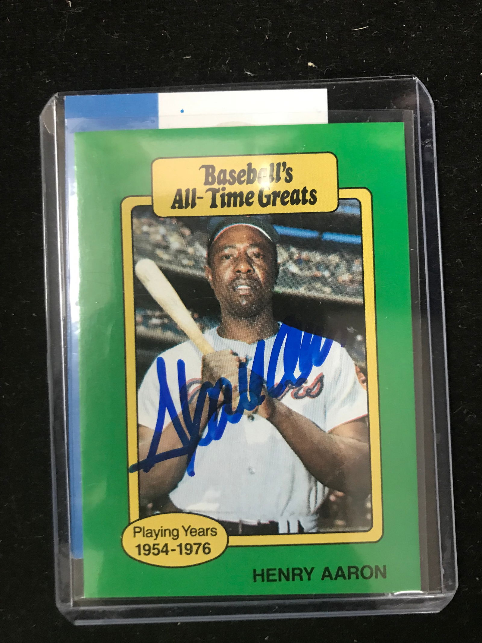 Hank Aaron Signed Baseball Card (authentication Direct Coa) Auction