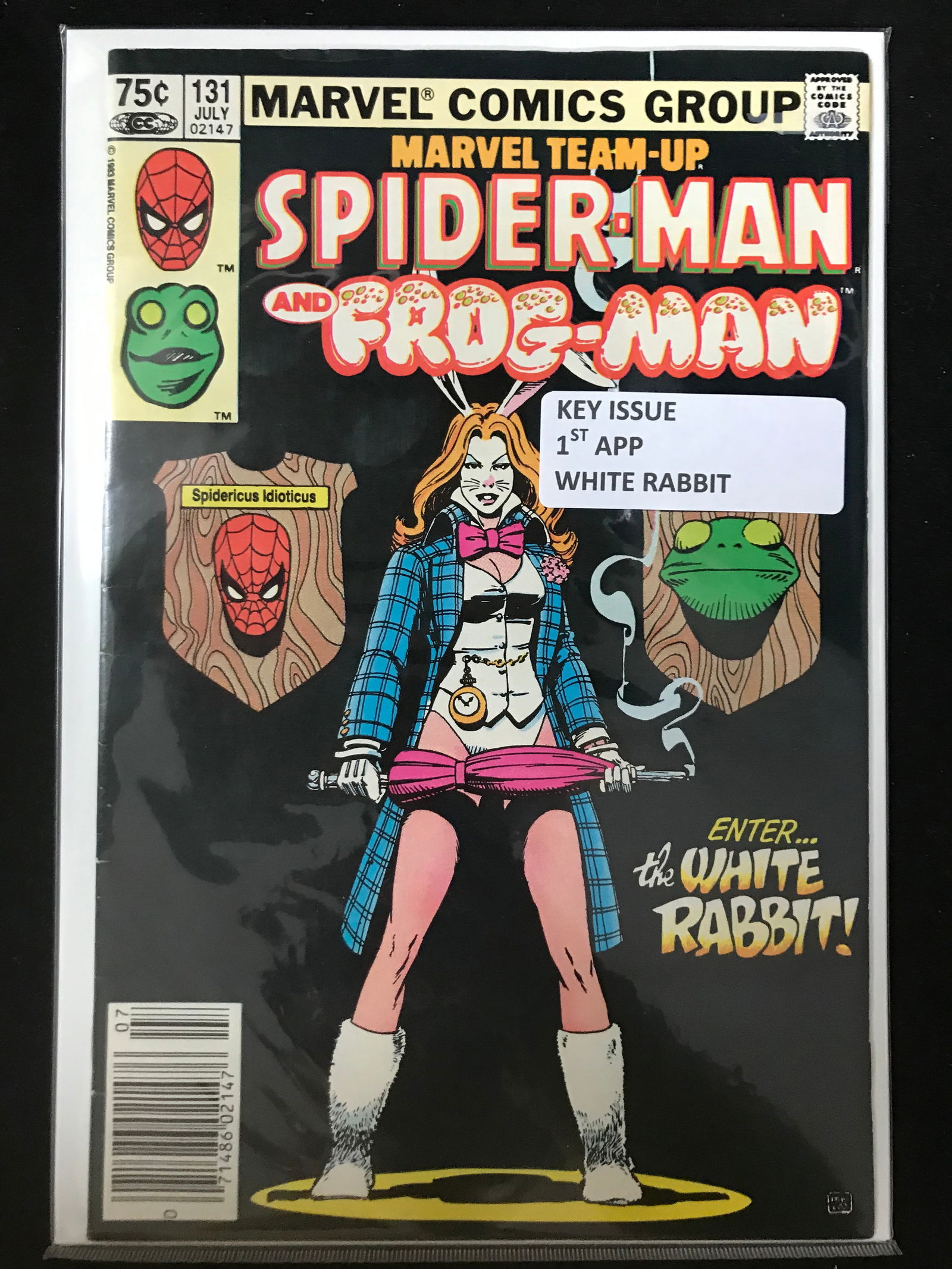 MARVEL COMICS NO.131 MARVEL TEAM-UP SPIDERMAN AND FROG MAN (1ST APP WHITE RABBIT) (1 of 1)