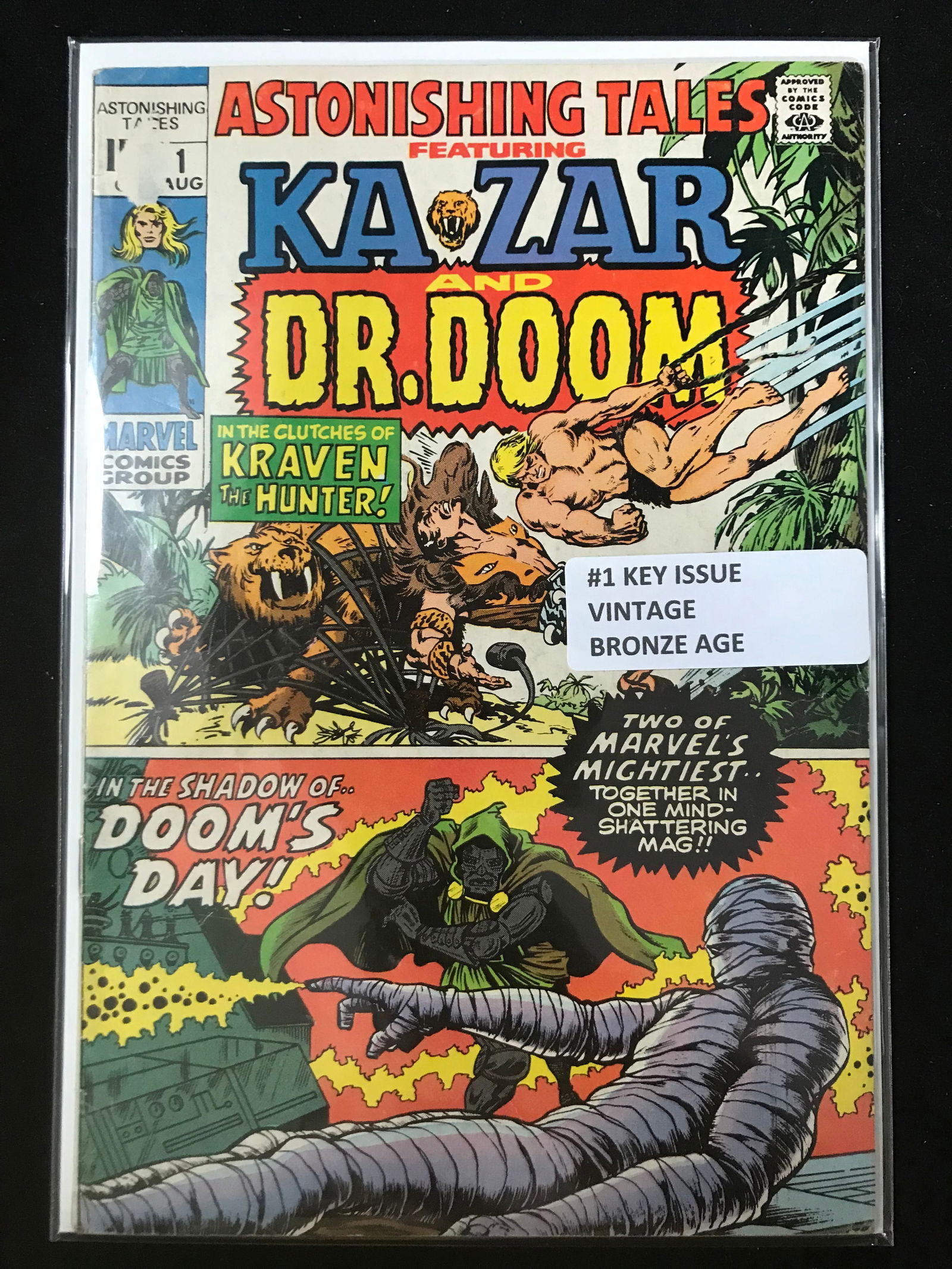MARVEL COMICS NO.1 ASTONISHING TALES FEAT KAZAR AND DR. DOOM (VINTAGE BRONZE AGE) (1 of 1)