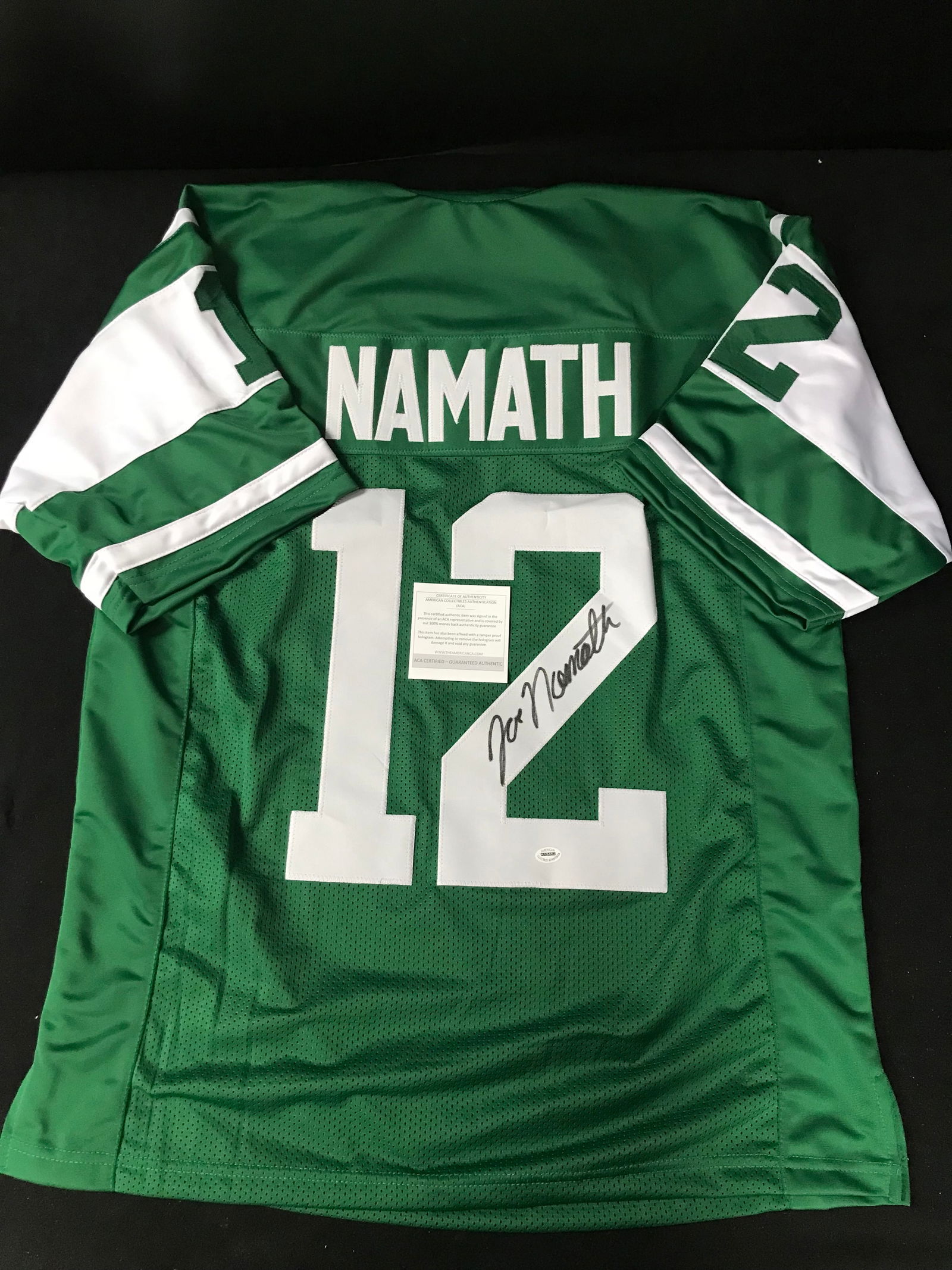 JOE NAMETH SIGNED NY JETS FOOTBALL JERSEY (AC COA) (1 of 3)