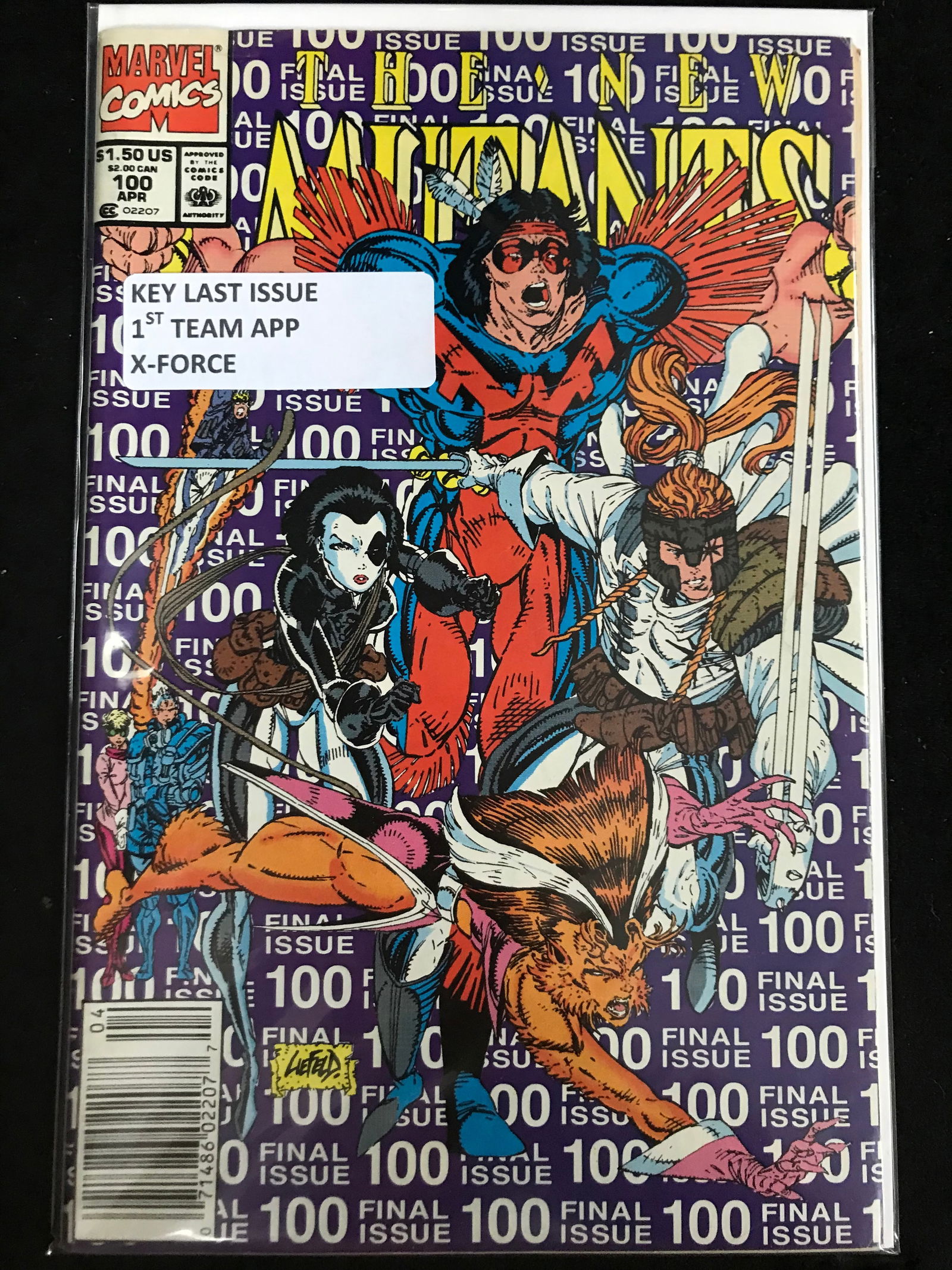DC COMICS DEATH OF SUPERMAN SEALED POLYBAG100 THE NEW MUTANTS (1ST TEAM APP X-FORCE) (1 of 1)