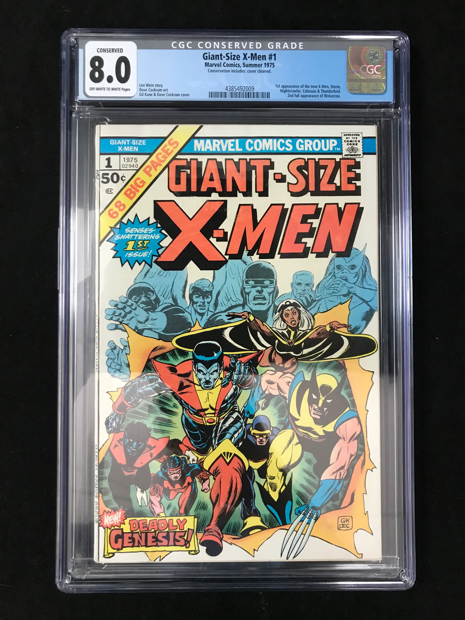 MARVEL COMICS GIANT SIZE X-MEN NO.1 (CGC 8.0) (1 of 1)