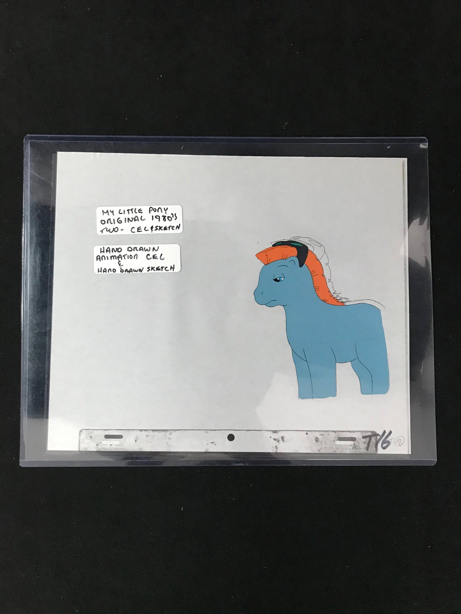 ORIGINAL 1980S MY LITTLE PONY CELL AND SKETCH: Prices are in Canadian dollars