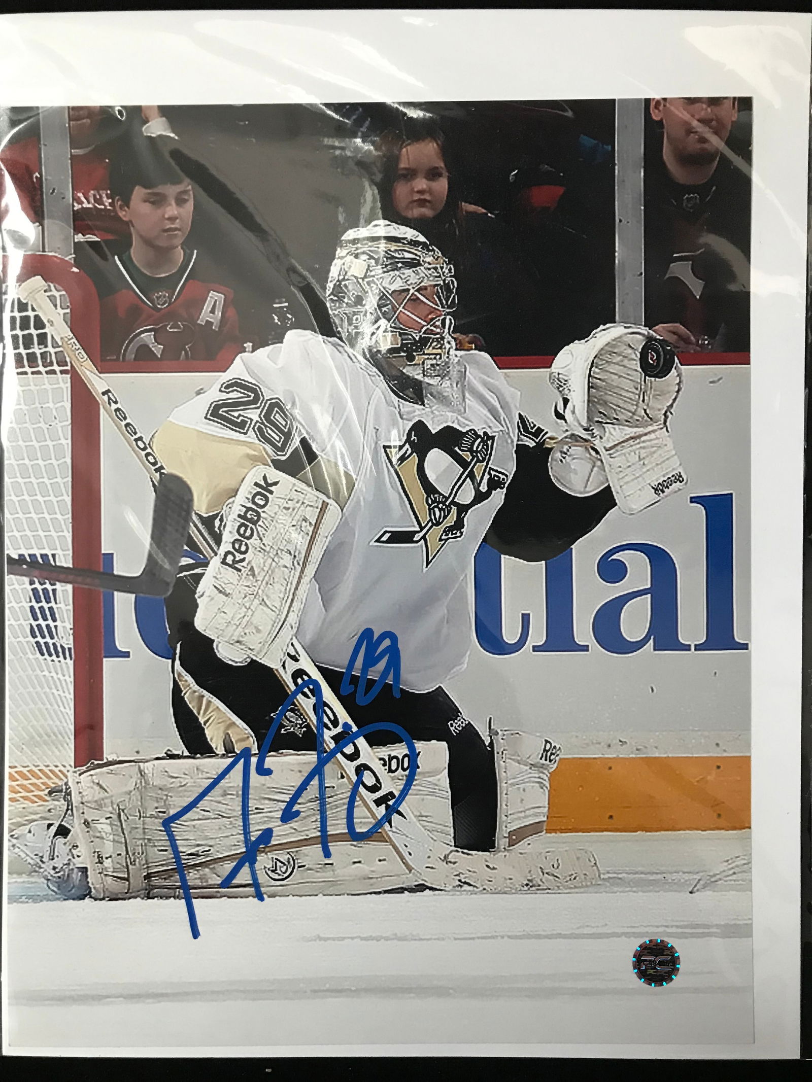 MARC ANDRE FLEURY SIGNED 8 X 10 (PRO CERT COA) (1 of 1)