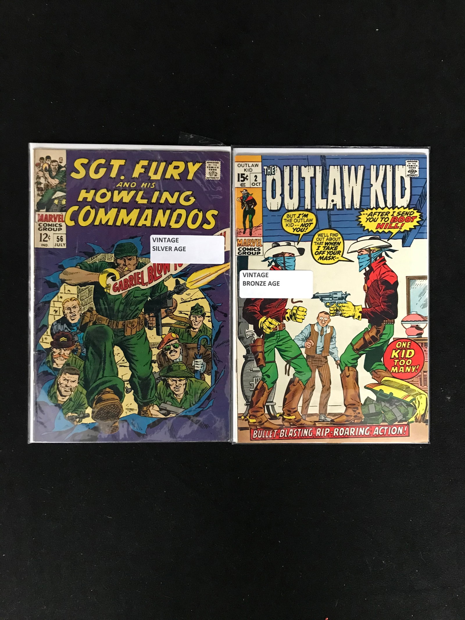 MARVEL COMICS SGT. FURY AND OUTLAW KID COMIC BOOK LOT (1 of 1)