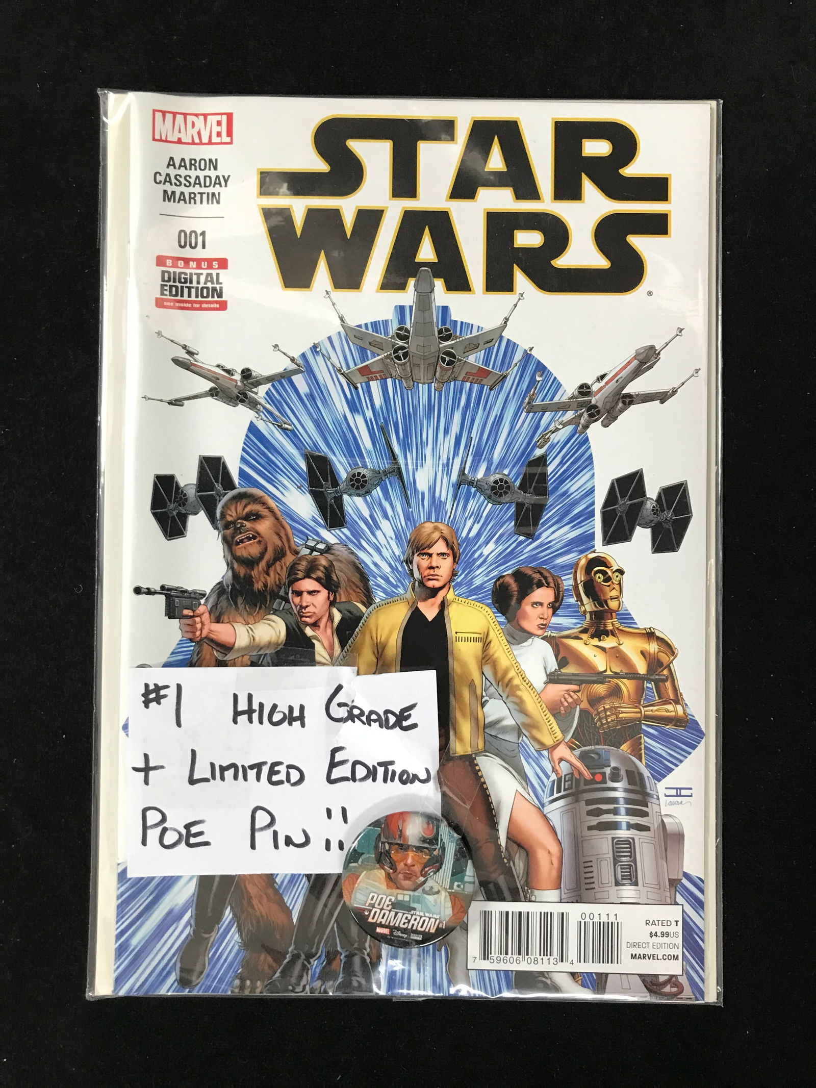 MARVEL COMICS NO.1 STAR WARS (LIMITED EDITION POE PIN) (1 of 1)