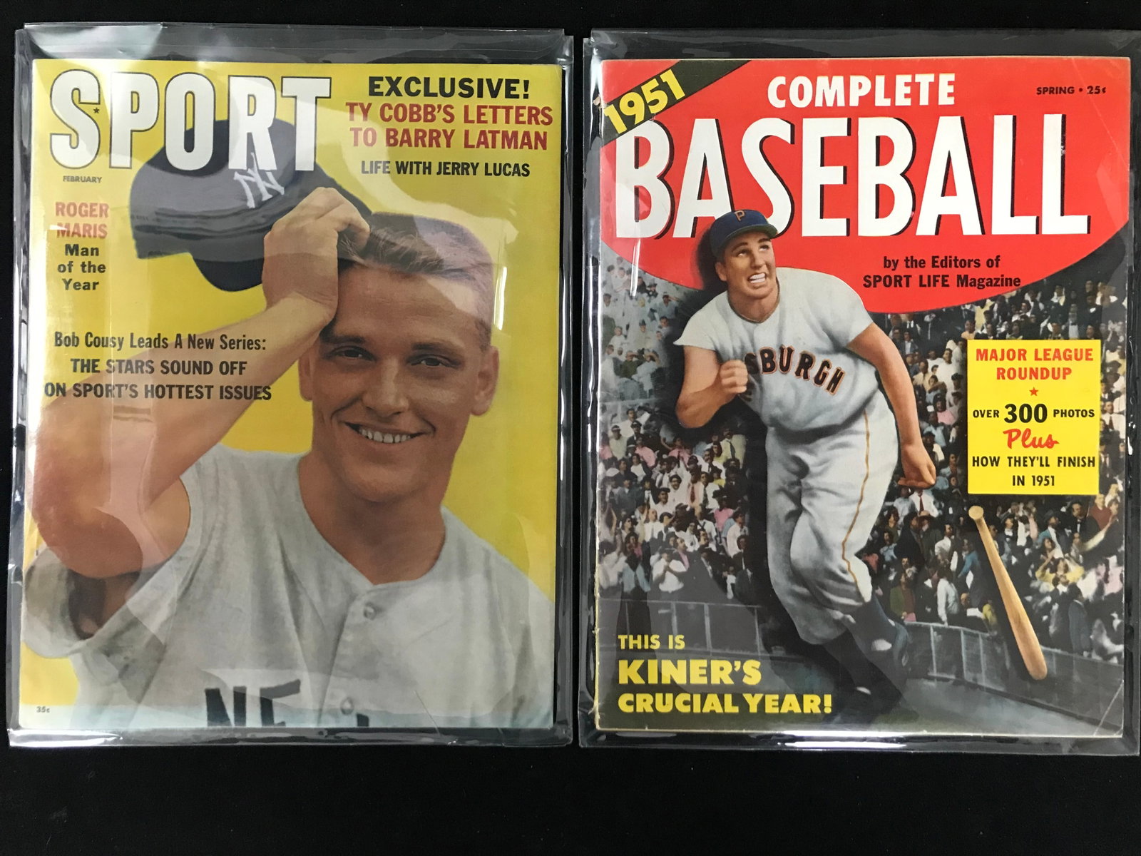 1951 SPORT MAGAZINE LOT (MARIS, KINER COVERS): Prices are in Canadian dollars