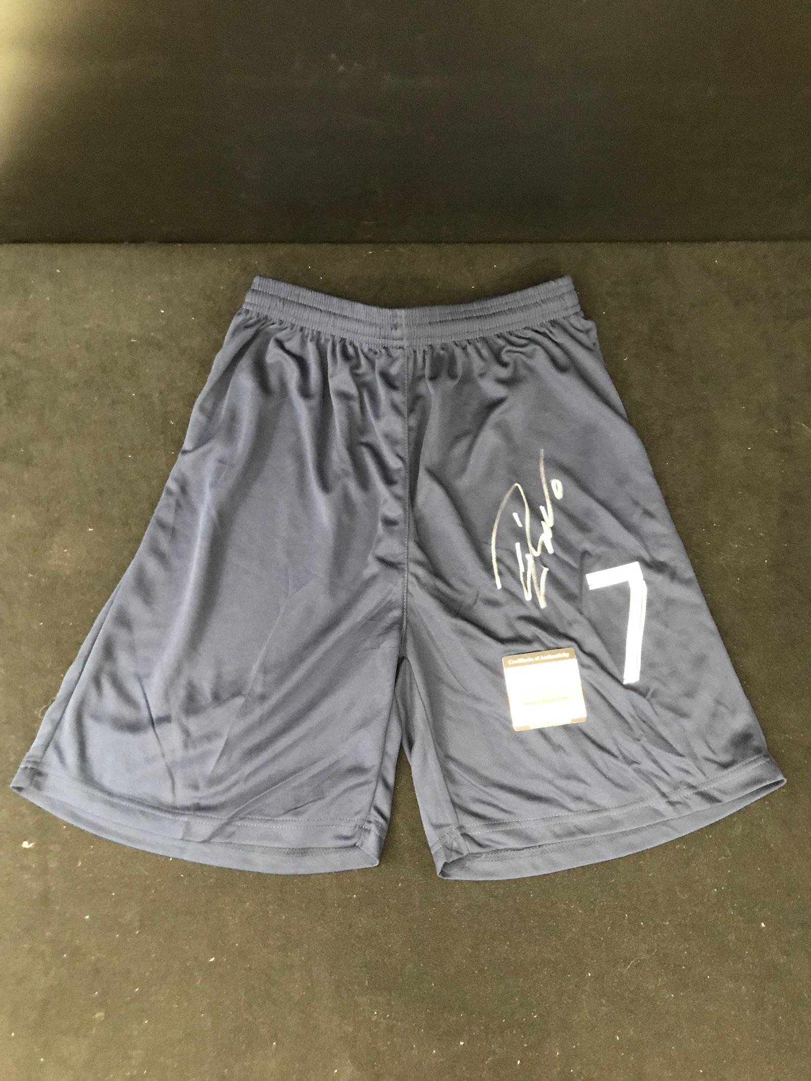 CHRISTIANO RONALDO SIGNED SOCCER SHORTS (PRO CERT COA): Prices are in Canadian dollars