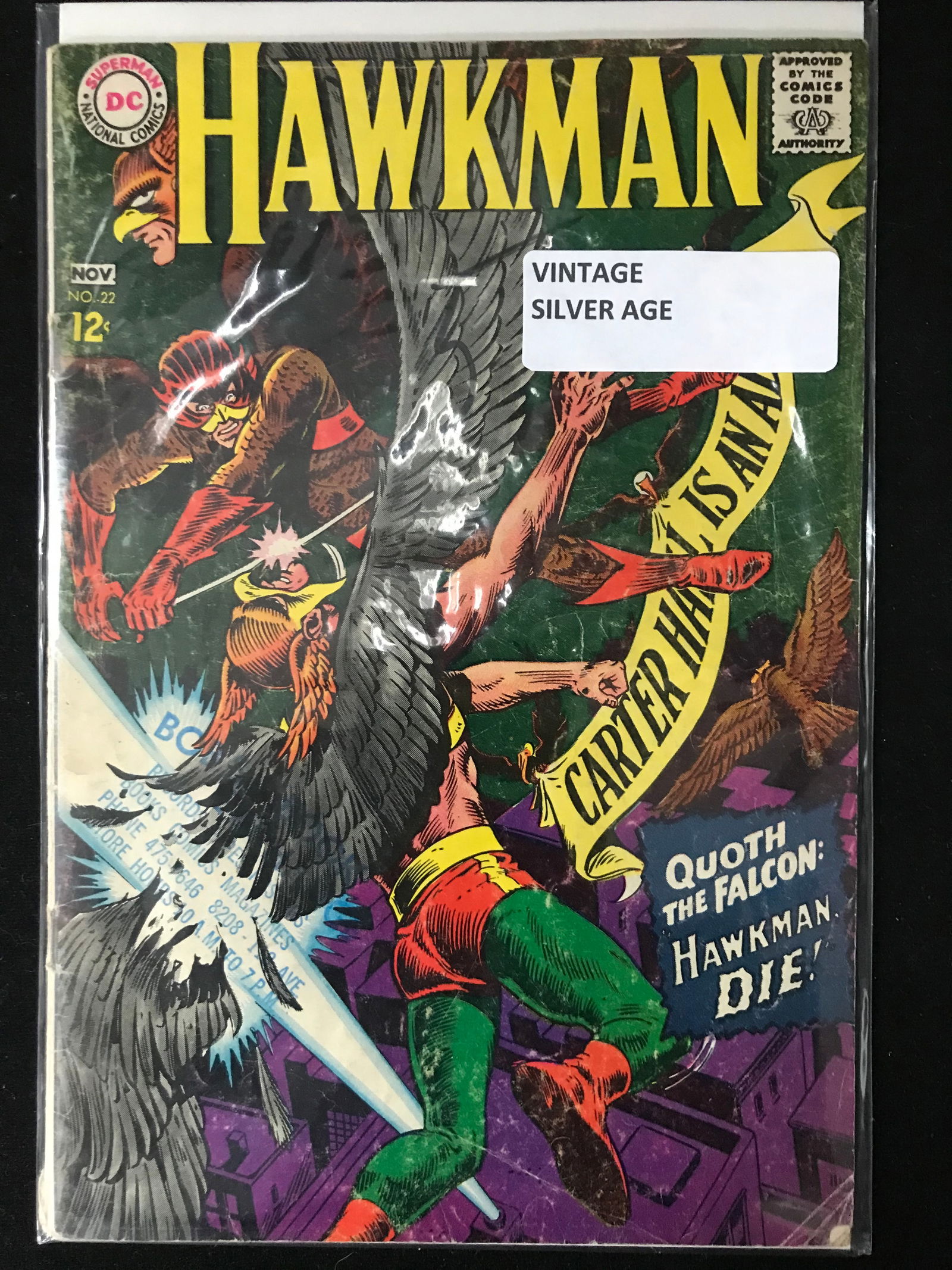 DC COMICS NO.22 HAWKMAN (VINTAGE SILVER AGE) (1 of 1)