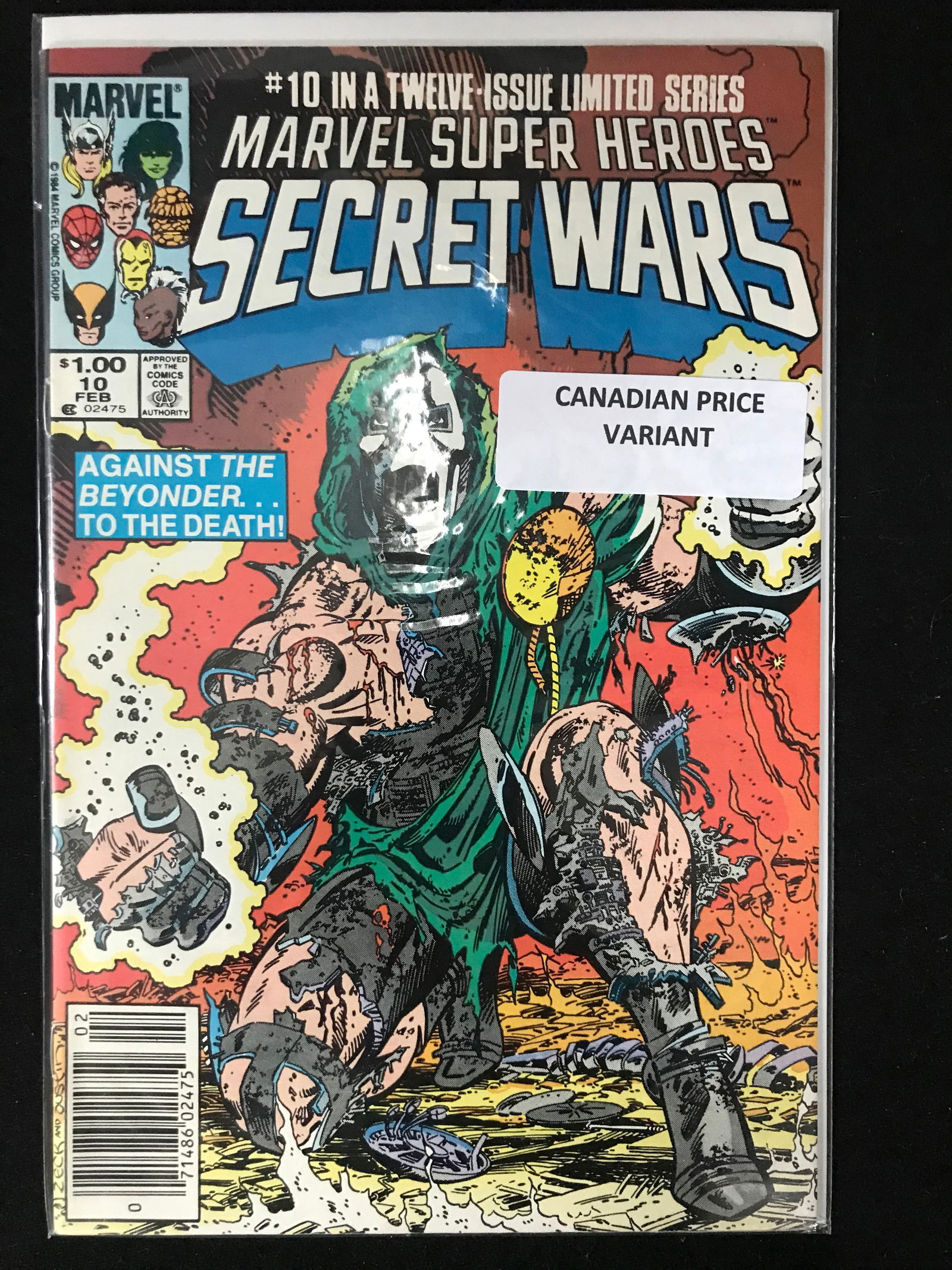 MARVEL COMICS NO.10 SECRET WARS (CANADIAN PRICE VARIANT) (1 of 1)