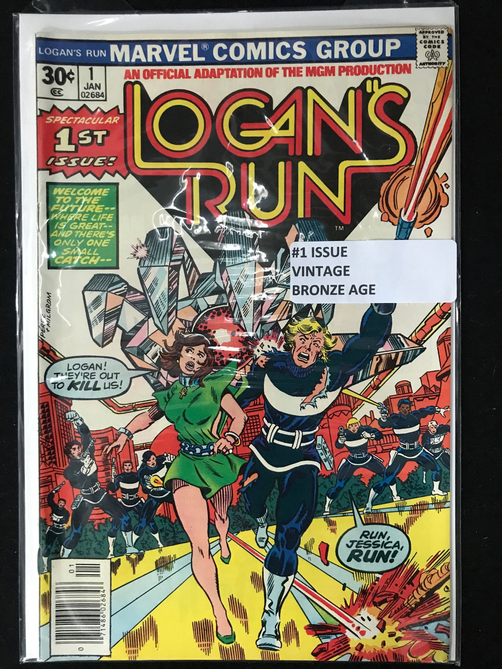 MARVEL COMICS NO.1 LOGANS RUN (VINTAGE BRONZE  AGE ) (1 of 1)