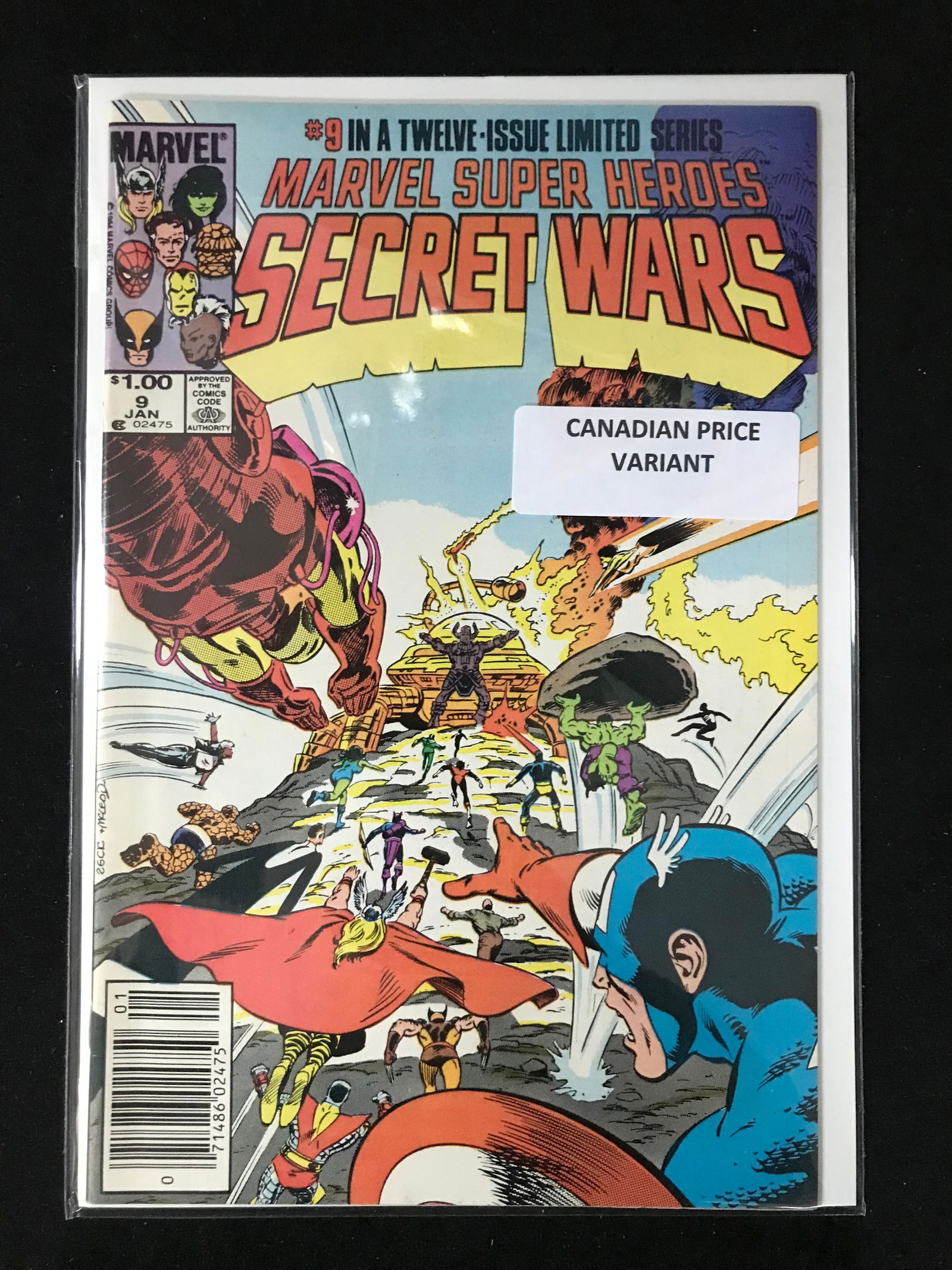 MARVEL COMICS NO.9 SECRET WARS (CANADIAN PRICE VARIANT) (1 of 1)