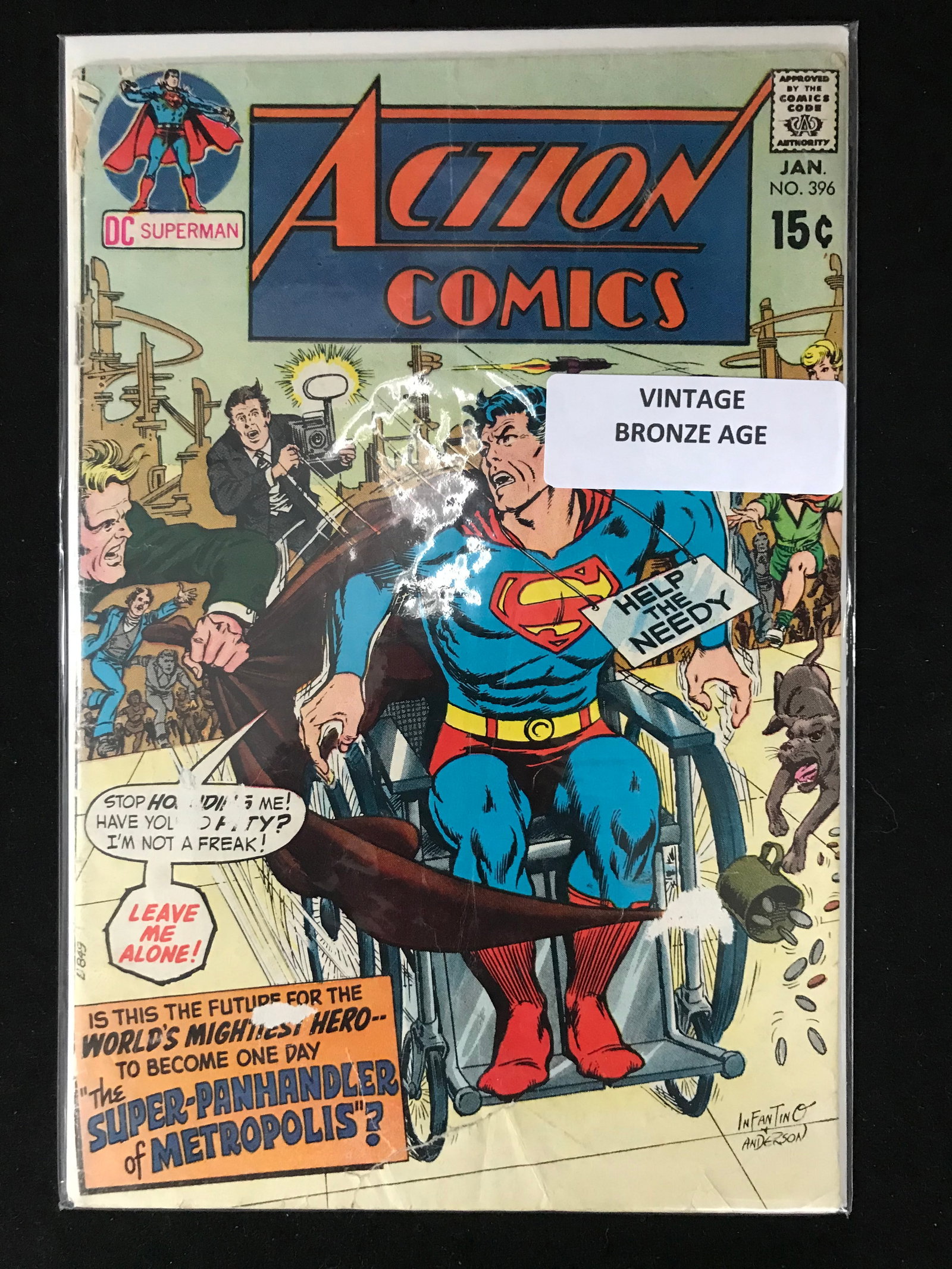 DC COMICS NO.396 ACTION COMICS (VINTAGE BRONZE AGE) (1 of 1)