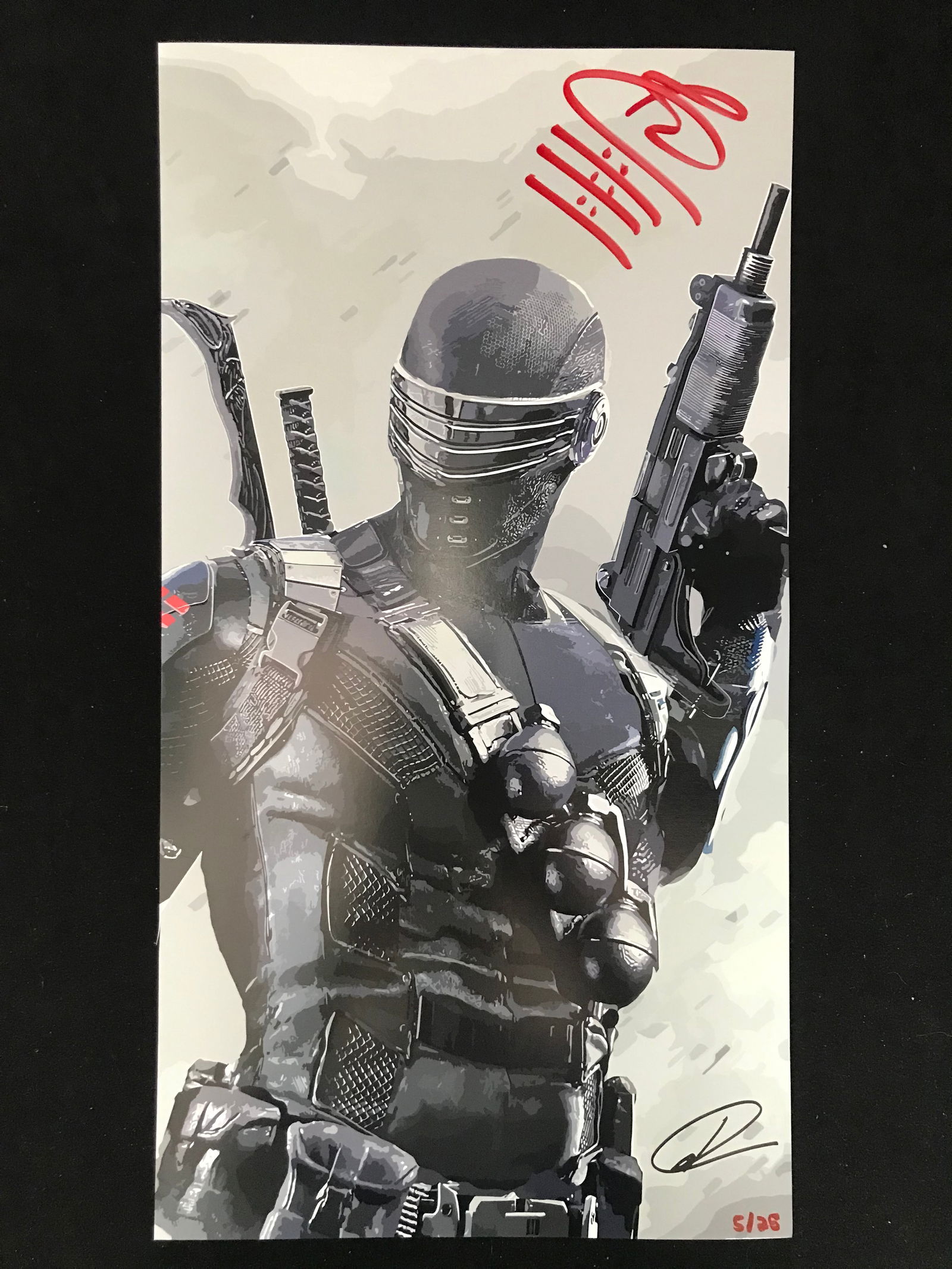 RAY PARK SIGNED LIMITED EDITION SNAKE EYES 11X22 POSTER WWOC COA 5/25 (1 of 1)