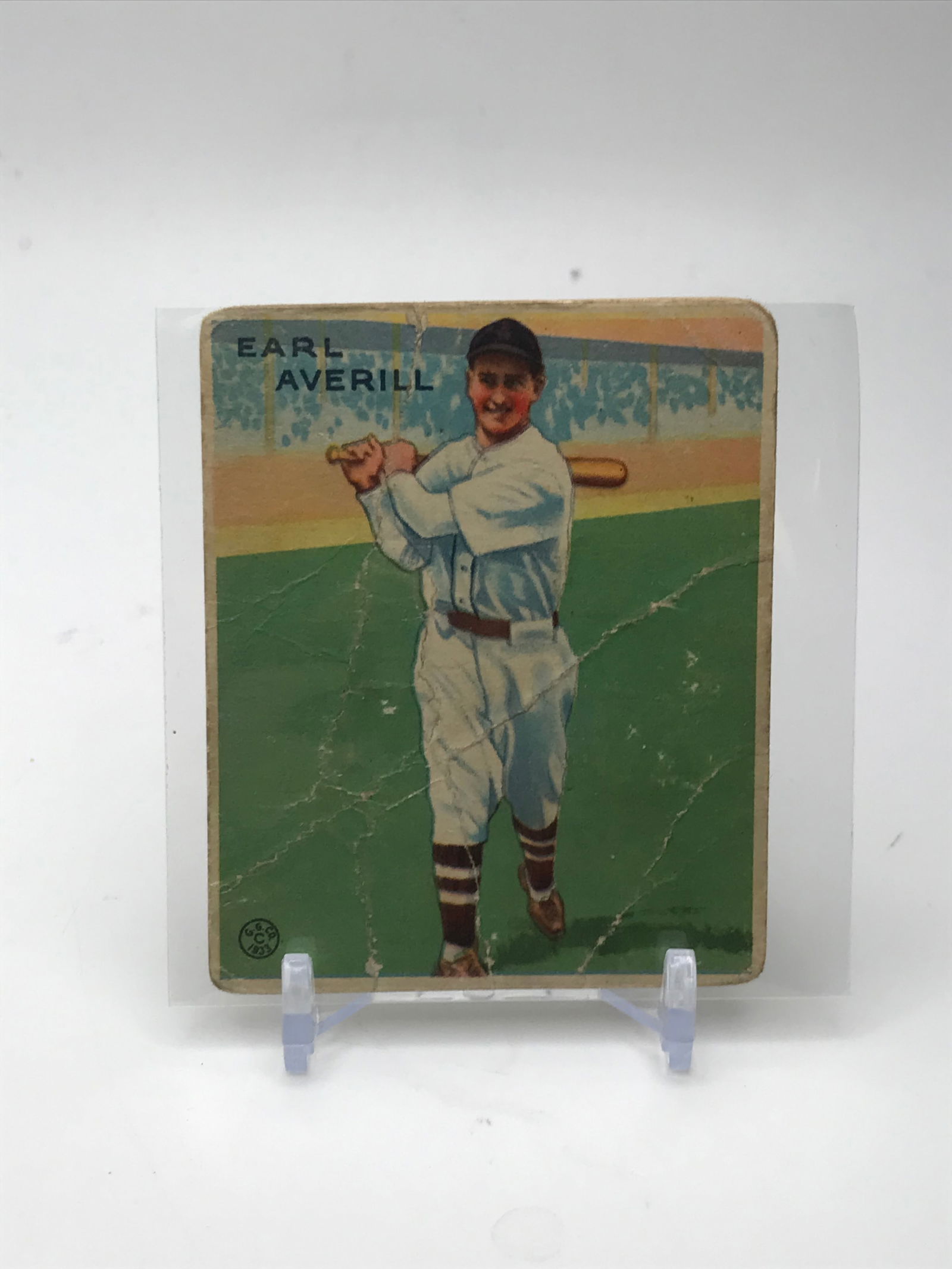 EARL AVERILL 1933 GOUDY BIG LEAGUE CHEWING GUM BASEBALL CARD (1 of 2)