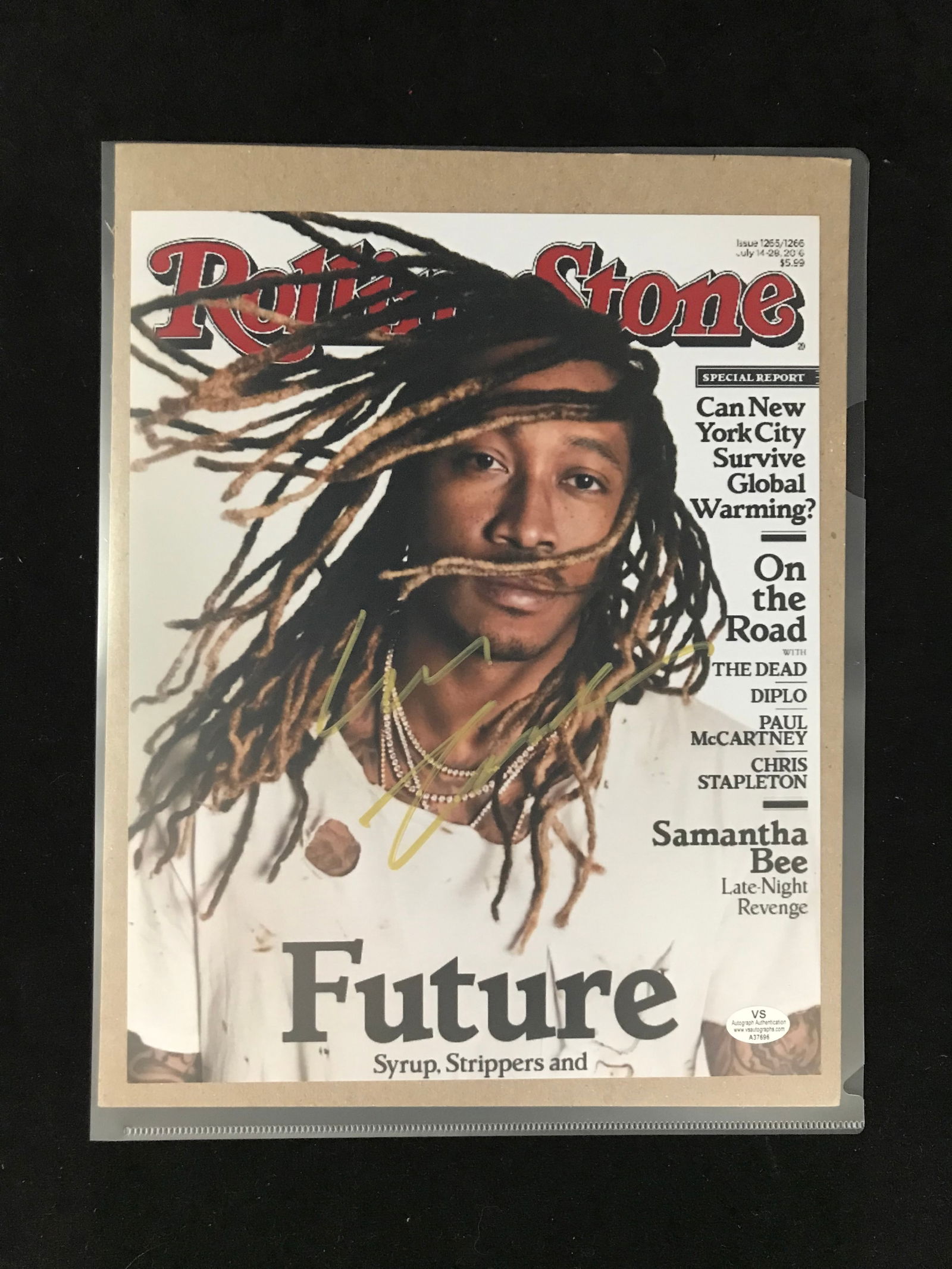 FUTURE SIGNED ROLLING STONES MAGAZINE COVER (VS1 COA) (1 of 2)