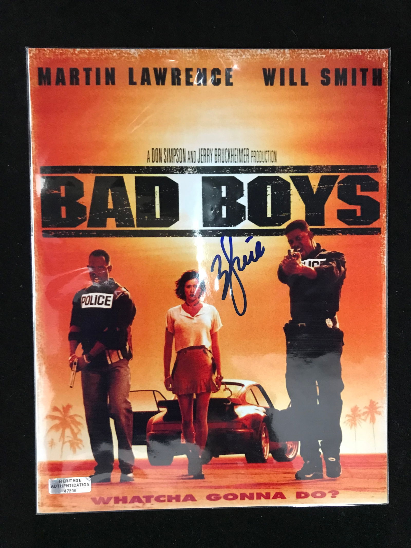 WILL SMITH SIGNED BAD BOYS 8 X 10 ( HERITAGE COA) (1 of 2)