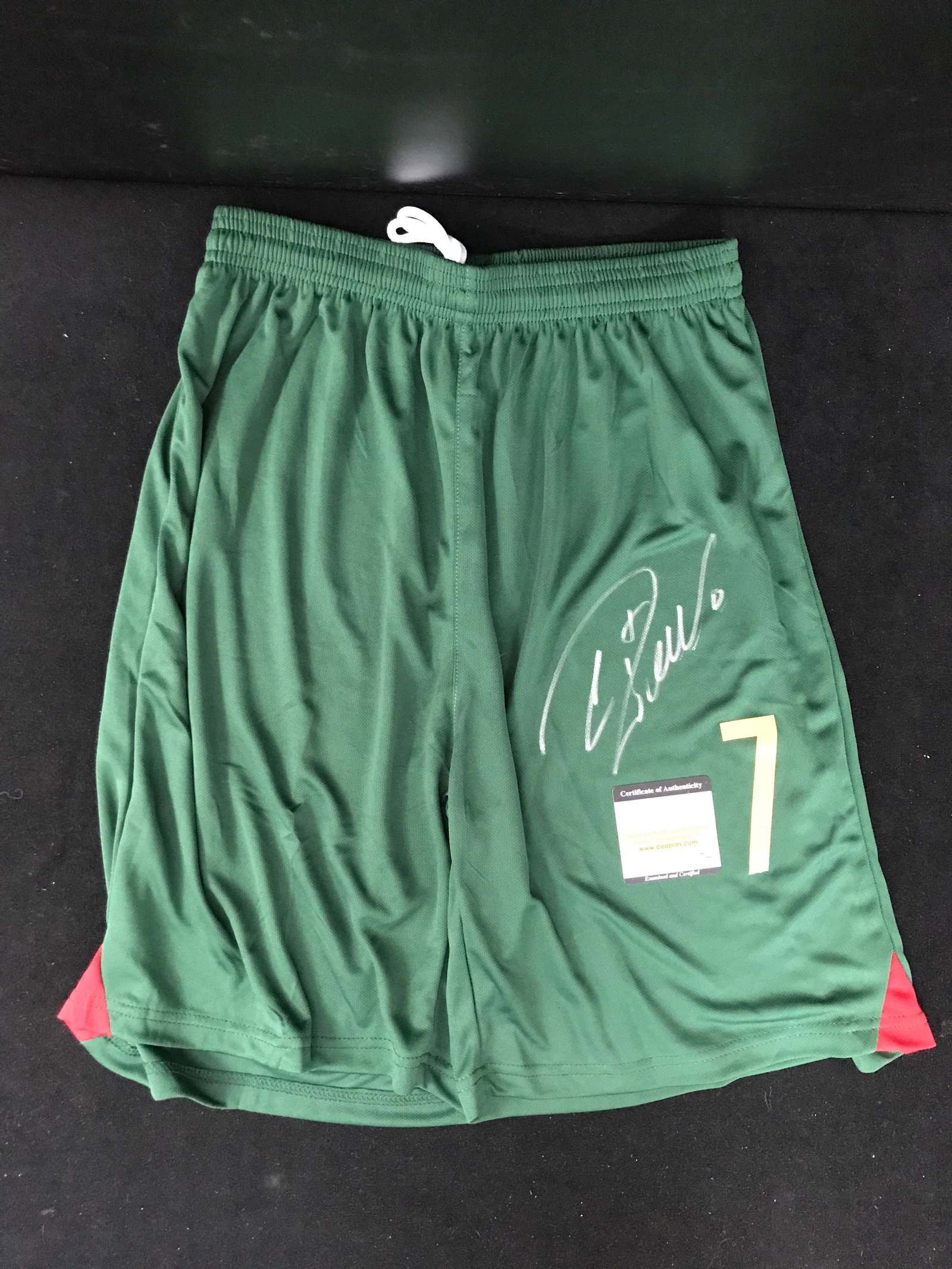 CHRISTIANO RONALDO SIGNED SOCCER SHORTS (PRO CERT COA): Prices are in Canadian dollars