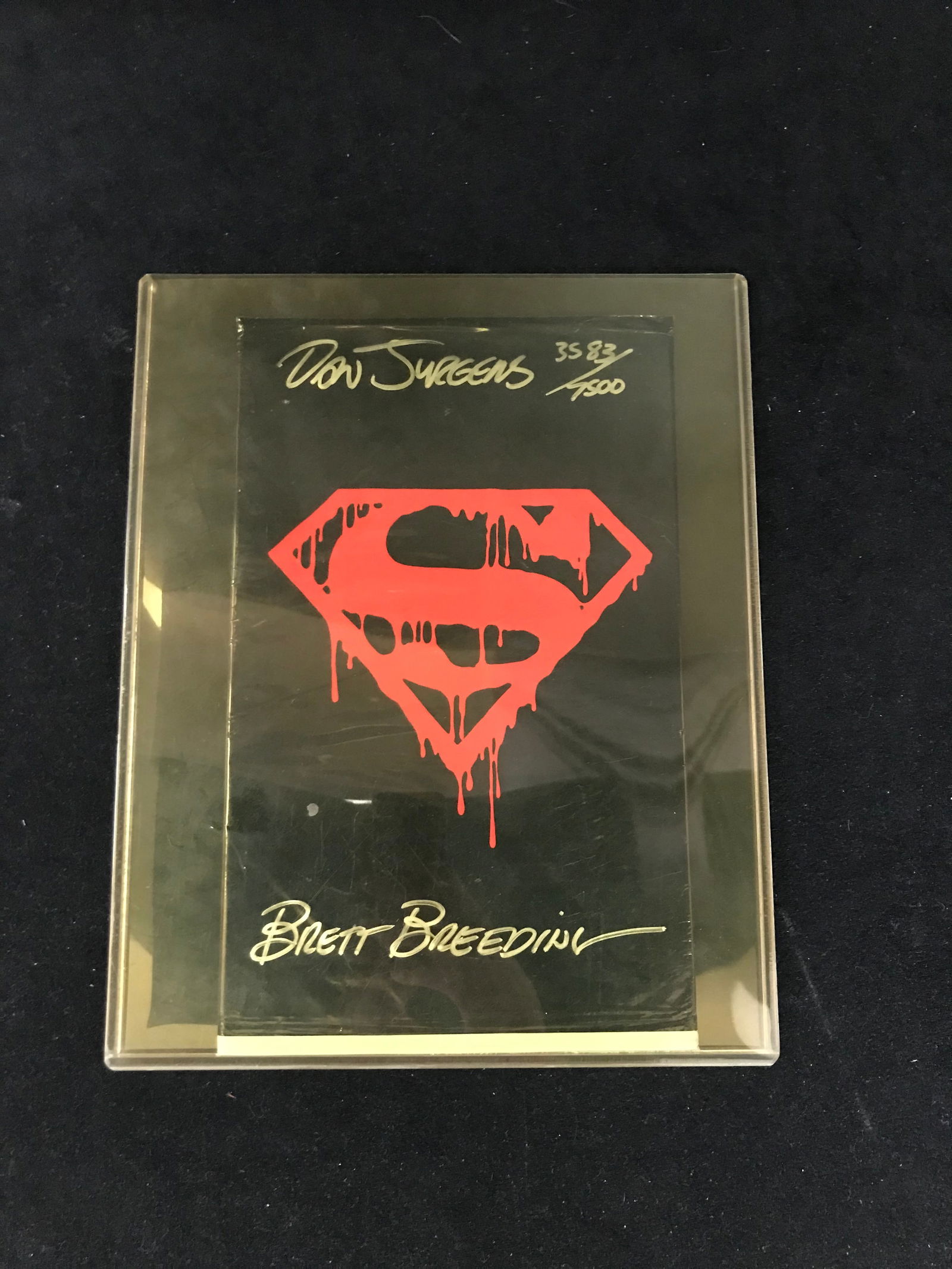 LTD. EDITION ARTIST SIGNED SUPERMANS DEATH SEALED BLACK BAG EDITION 3583/7500 (1 of 1)
