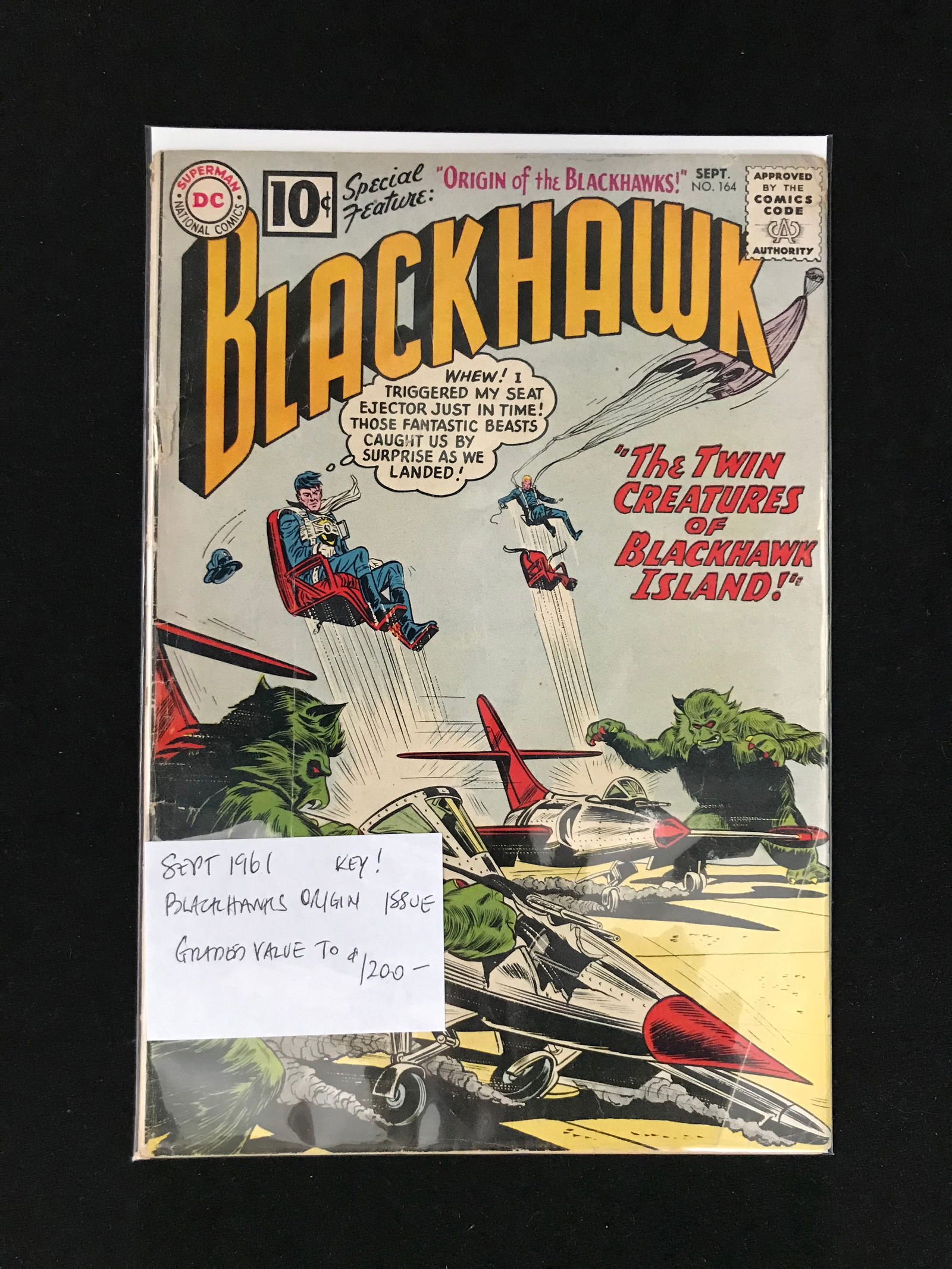 DC COMICS NO.164 BLACKHAWK (BLACKHAWKS ORIGIN ISSUE) (1 of 1)