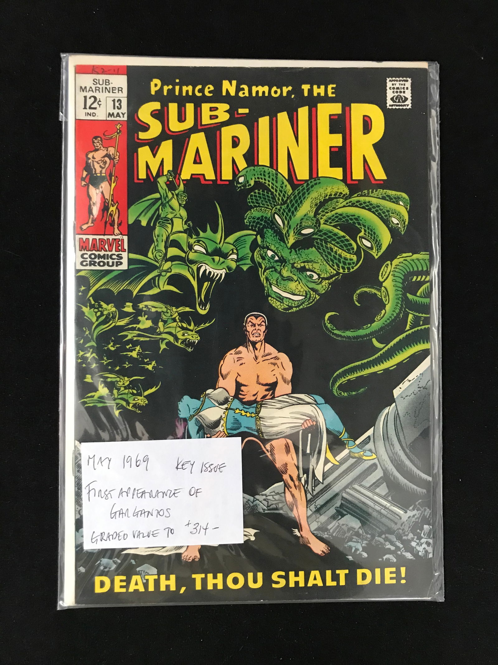 MARVEL COMICS NO.13 SUB-MARINER 91st app of garganios) (1 of 1)