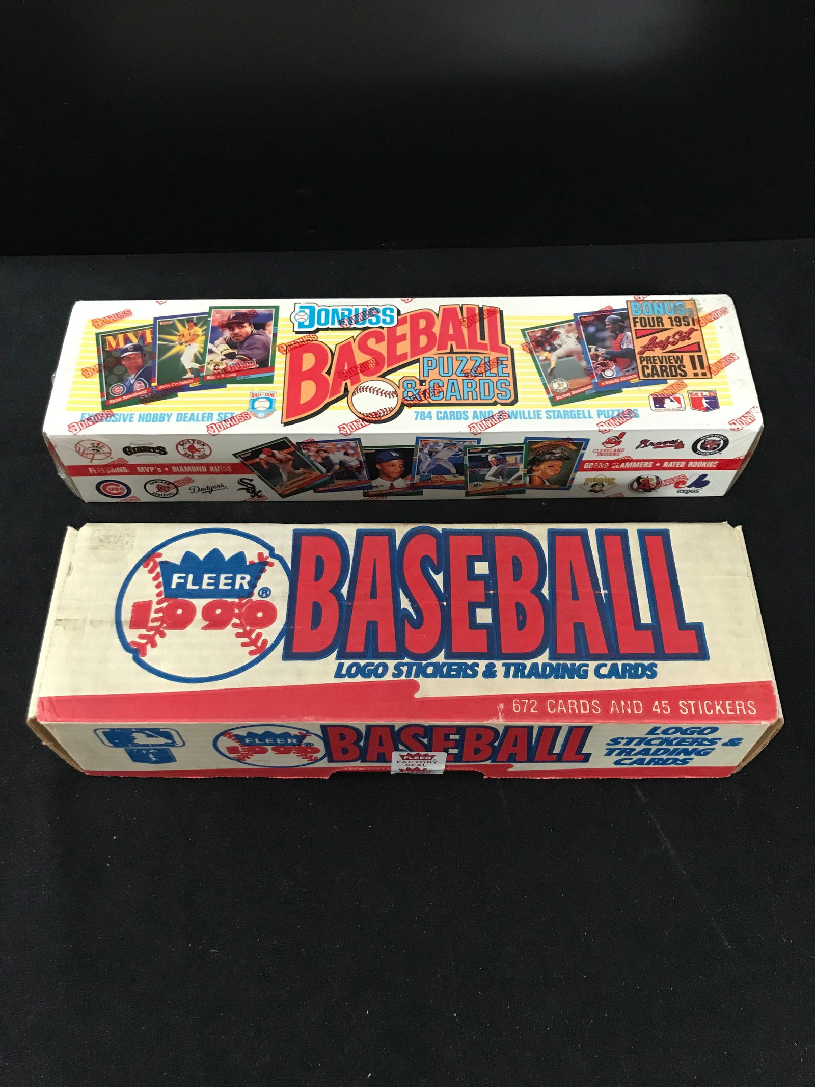 1990 DONRUSS AND FLEER FACTORY SEALED BASEBALL SETS (1 of 1)