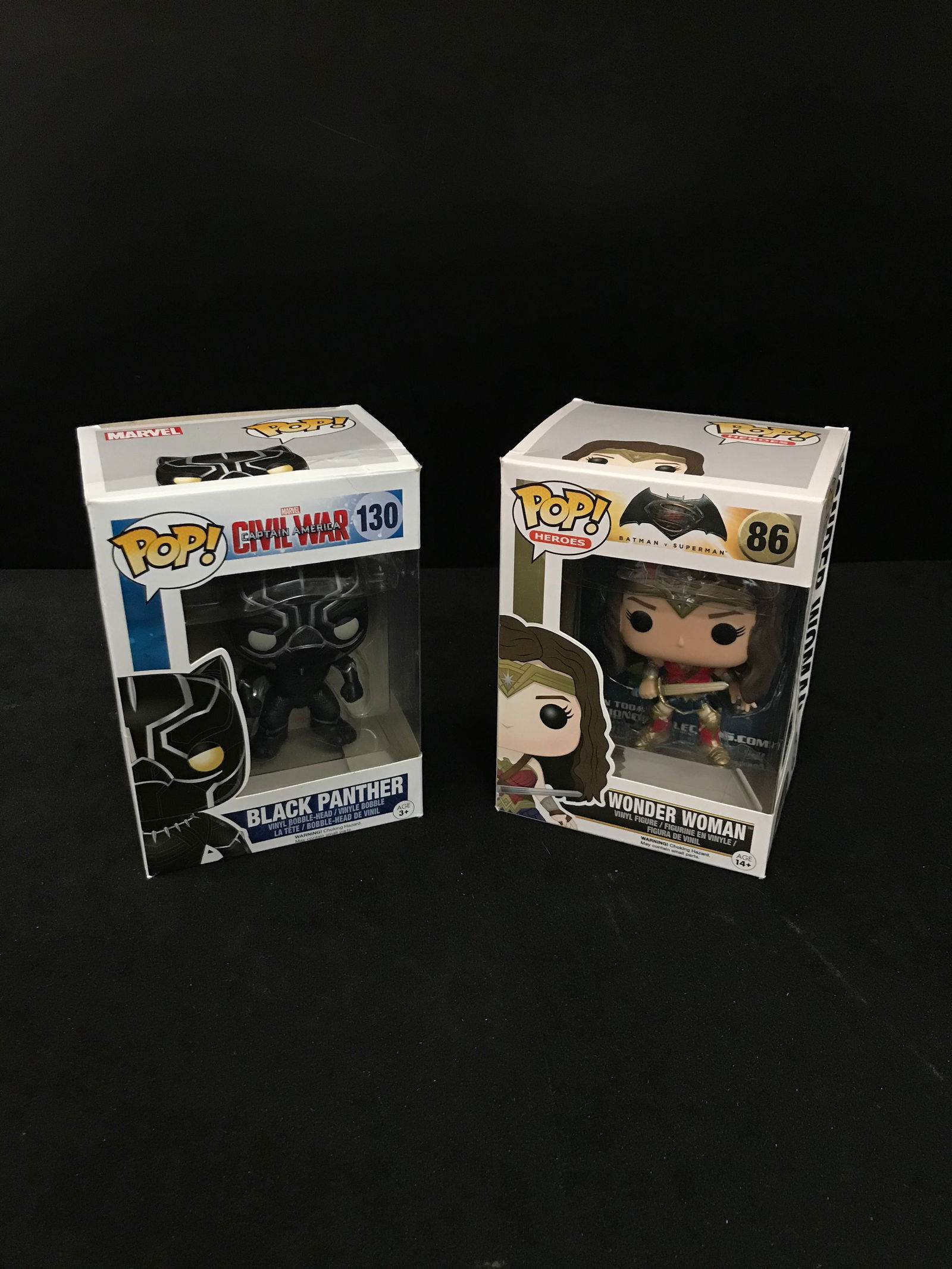 BLACK PANTHER AND WONDER WOMAN FUNKO POP LOT (1 of 1)