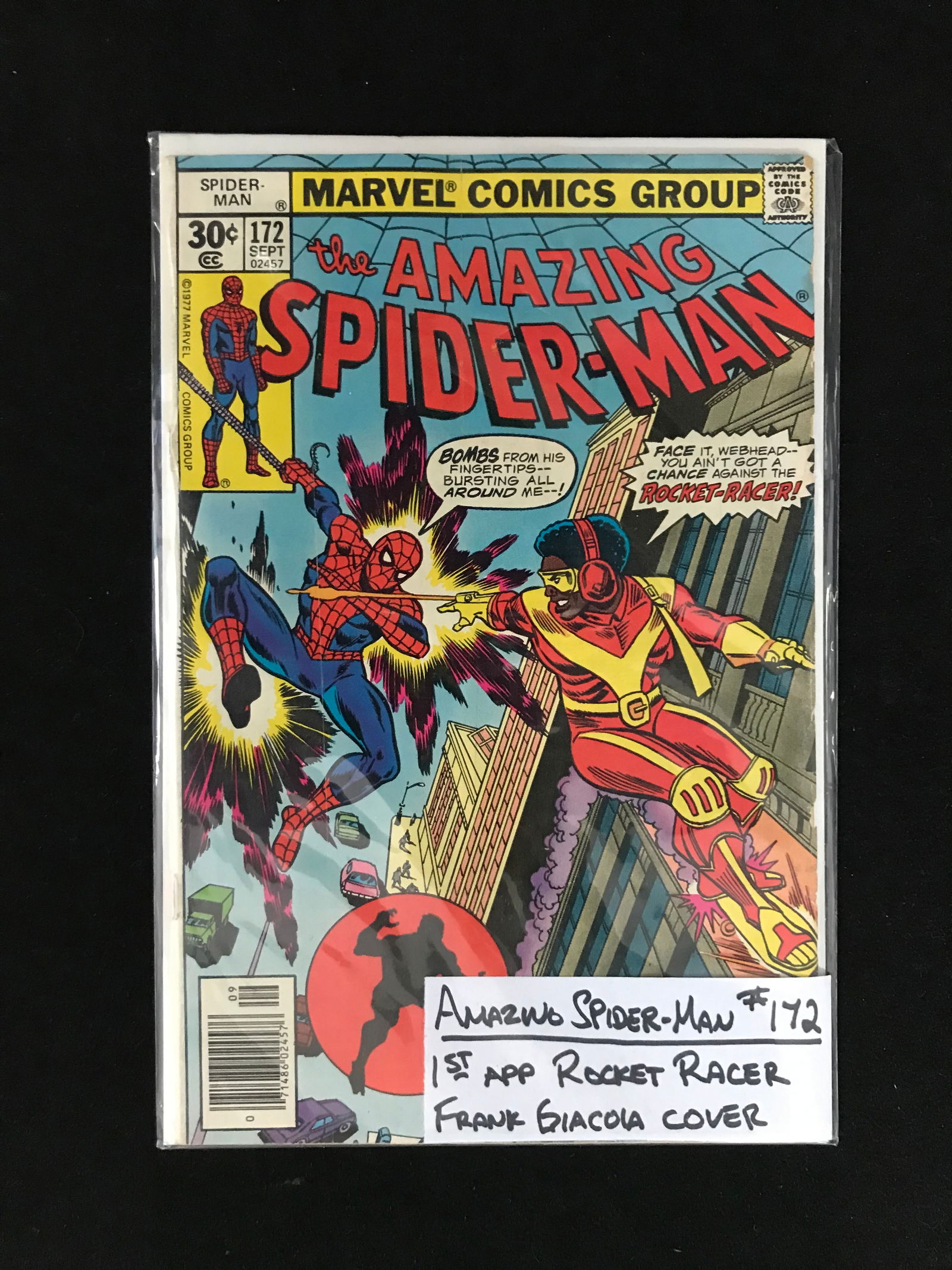 MARVEL COMICS NO.172 THE AMAZING SPIDERMAN (1ST APP ROCKET RACER) (1 of 1)