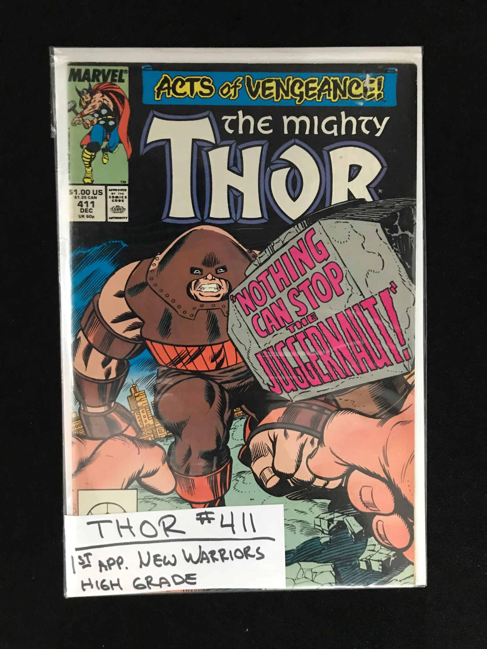MARVEL COMICS NO.411 THE MIGHTY THOR (1ST APP NEW WARRIORS) (1 of 1)