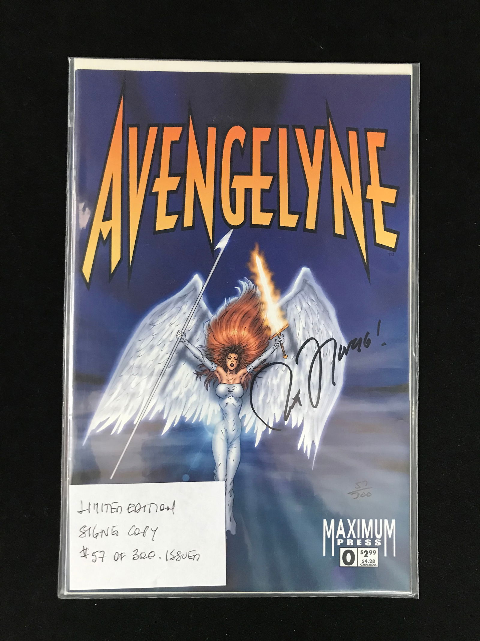 MAXIMUM PRESS NO.0 AVENGELYNE SIGNED COPY (1 of 1)