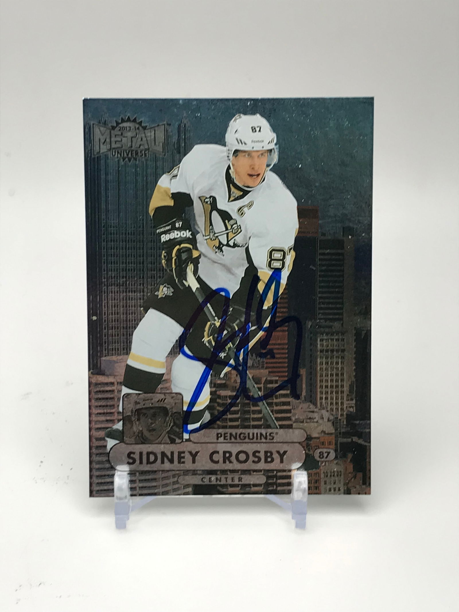 SIDNEY CROSBY SIGNED SKYBOX METAL TRADING CARD (GCG HOLO): Prices are in Canadian dollars