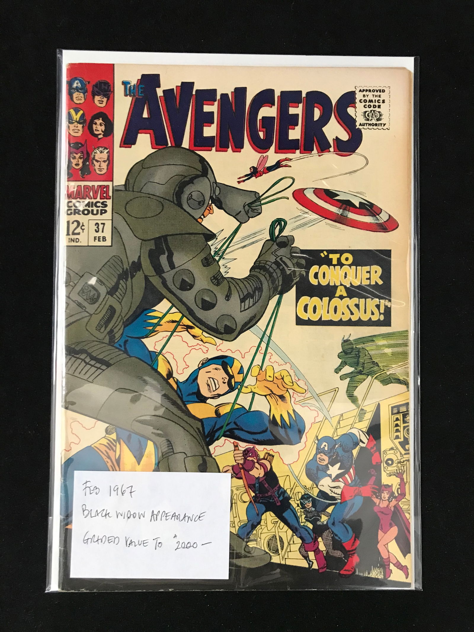 MARVEL COMICS NO.37 THE AVENGERS (BLACK WIDOW APPEARANCE) (1 of 1)