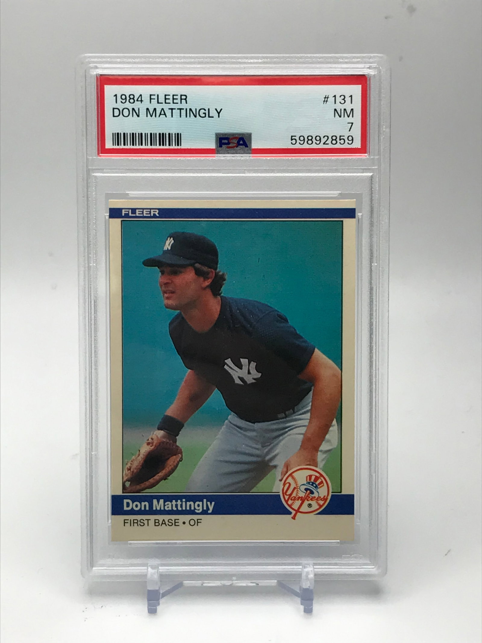 1984 FLEER NO.131 DON MATTINGLY PSA GRADED 7: Prices are in Canadian dollars