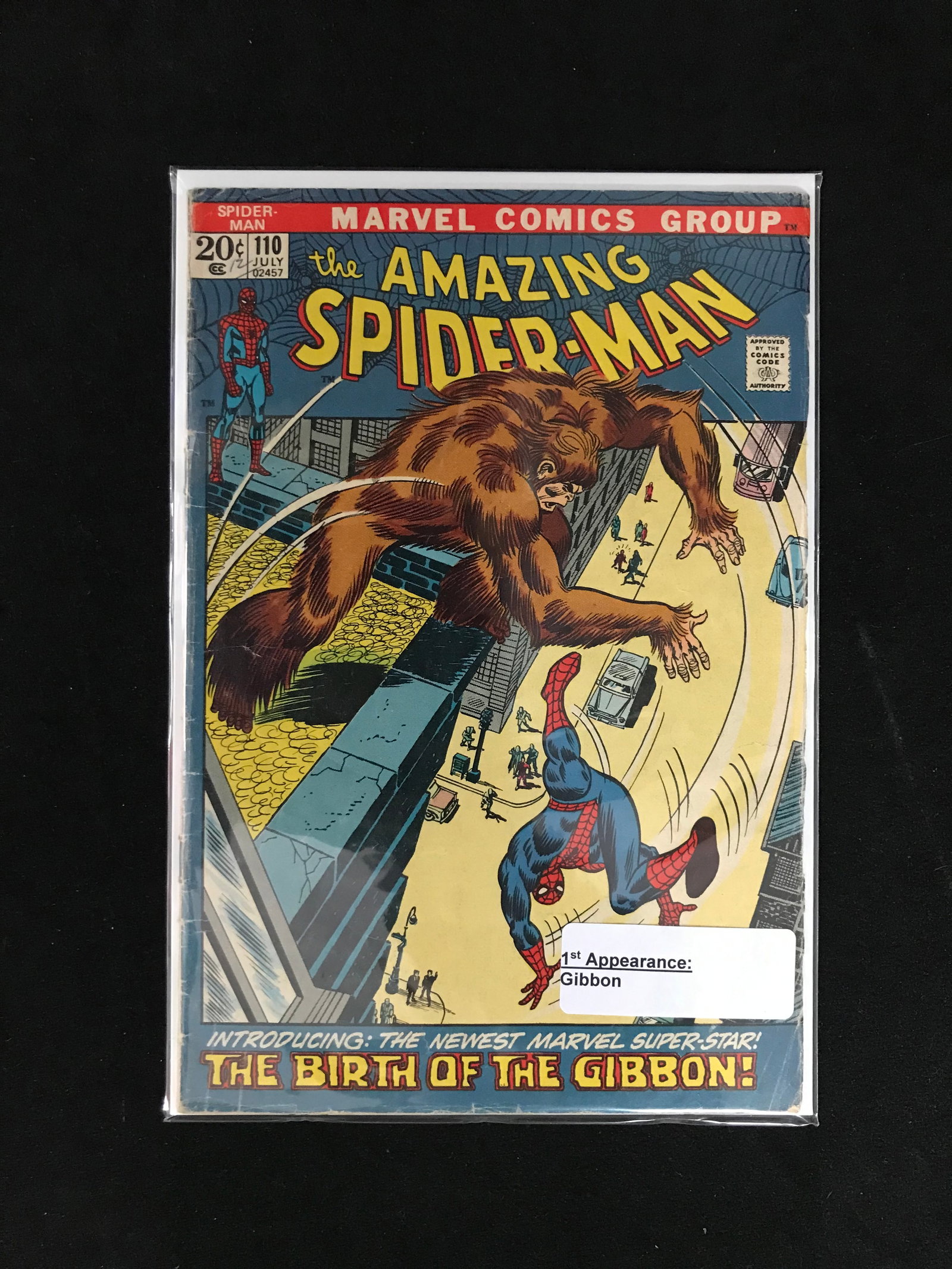 MARVEL COMICS NO.110 THE AMAZING SPIDERMAN (1ST APP GIBBON): Prices are in Canadian dollars