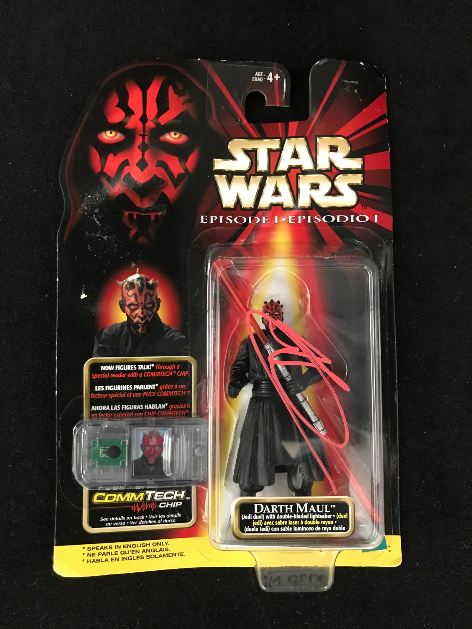 MINT ON CARD RAY PARK SIGNED DARTH MAUL FIGURE WWOC COA: Prices are in Canadian dollars