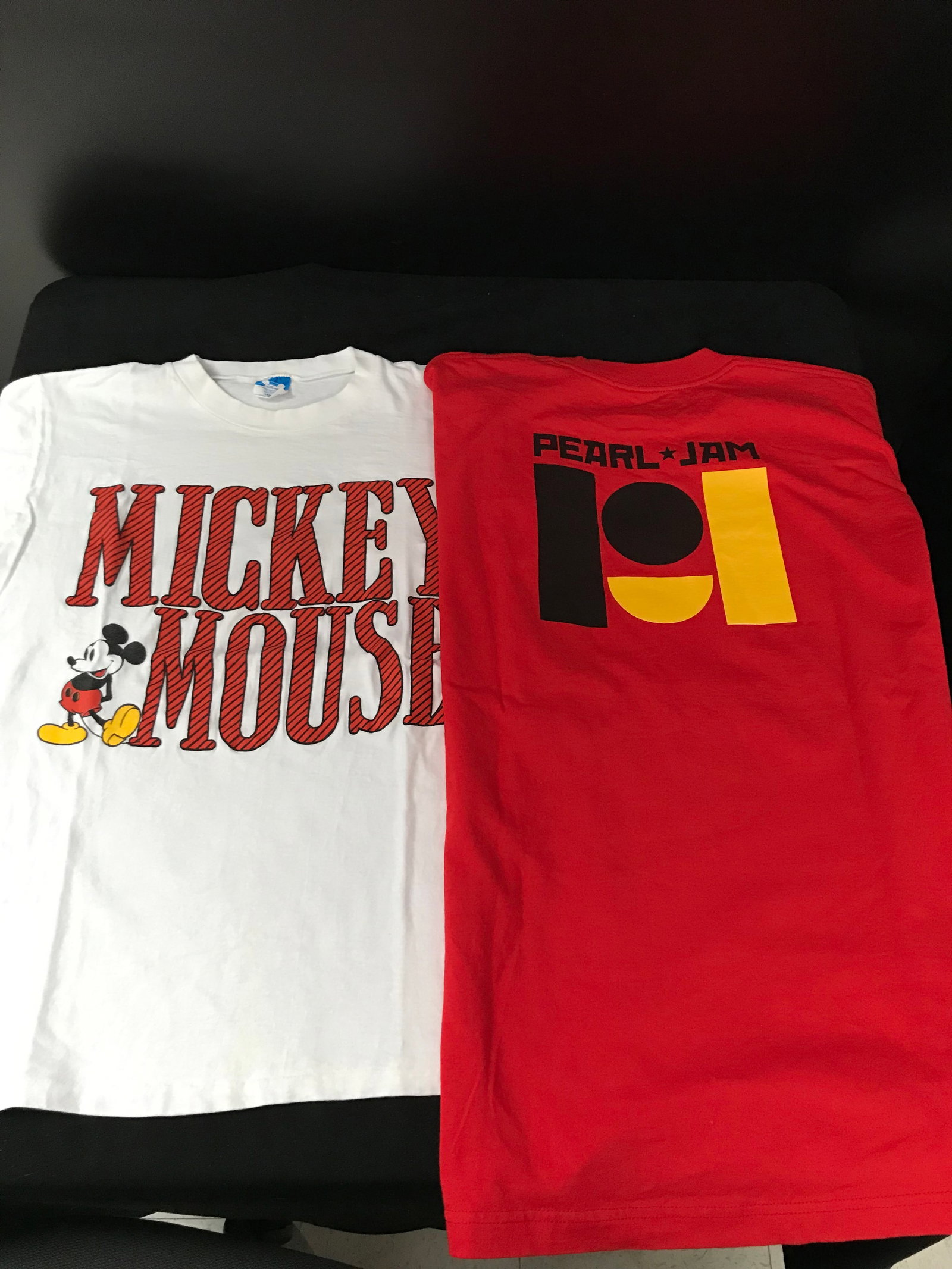 RARE VINTAGE 90s PEARL JAM AND VINTAGE 90s MICKEY MOUSE TSHIRTS: Prices are in Canadian dollars