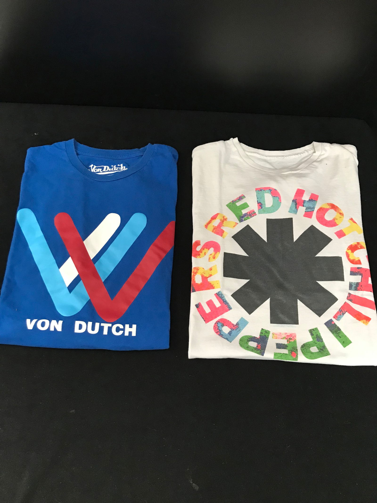 VINTAGE VON DUTCH AND RED HOT CHILLI PEPPERS TSHIRTS (1 of 1)