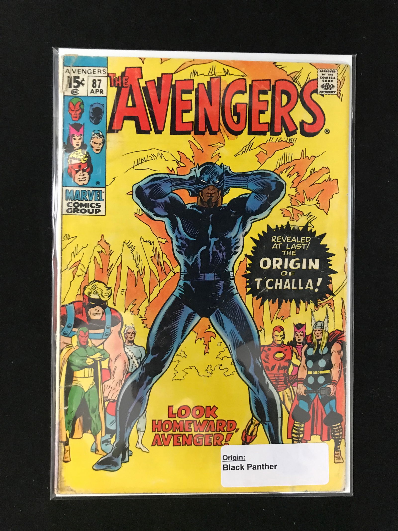 MARVEL COMICS NO.87 THE AVENGERS (ORIGIN OF BLACK PANTHER) (1 of 1)