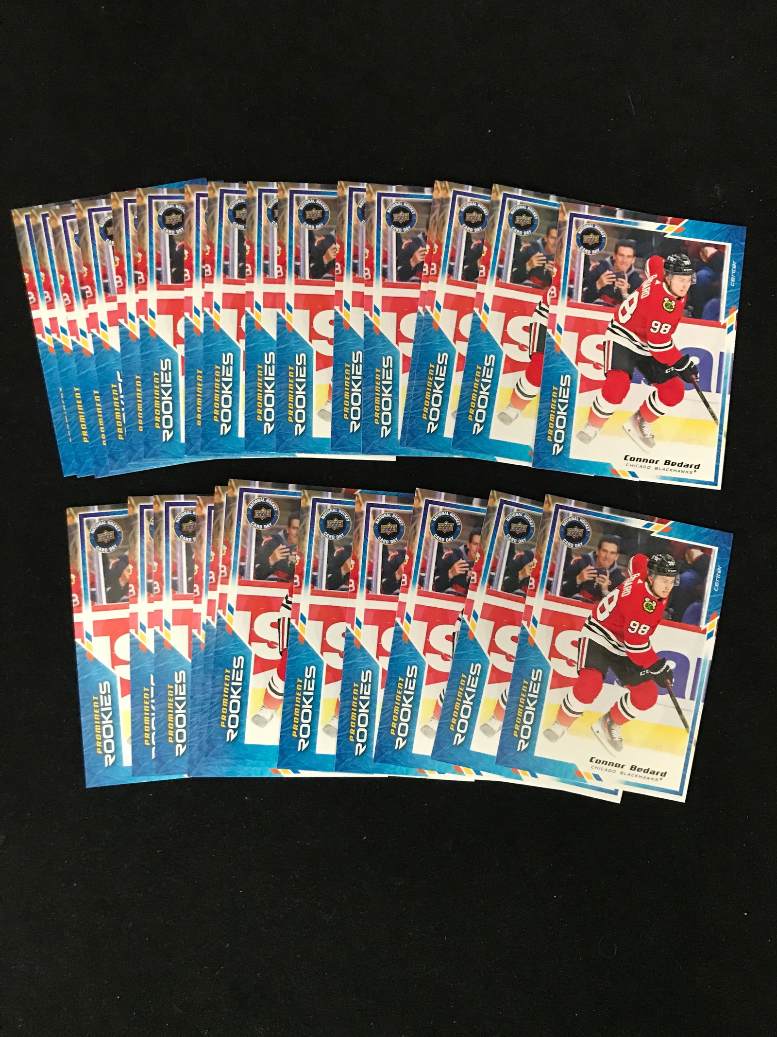 LOT OF CONNOR BEDARD ROOKIE CARDS: Prices are in Canadian dollars