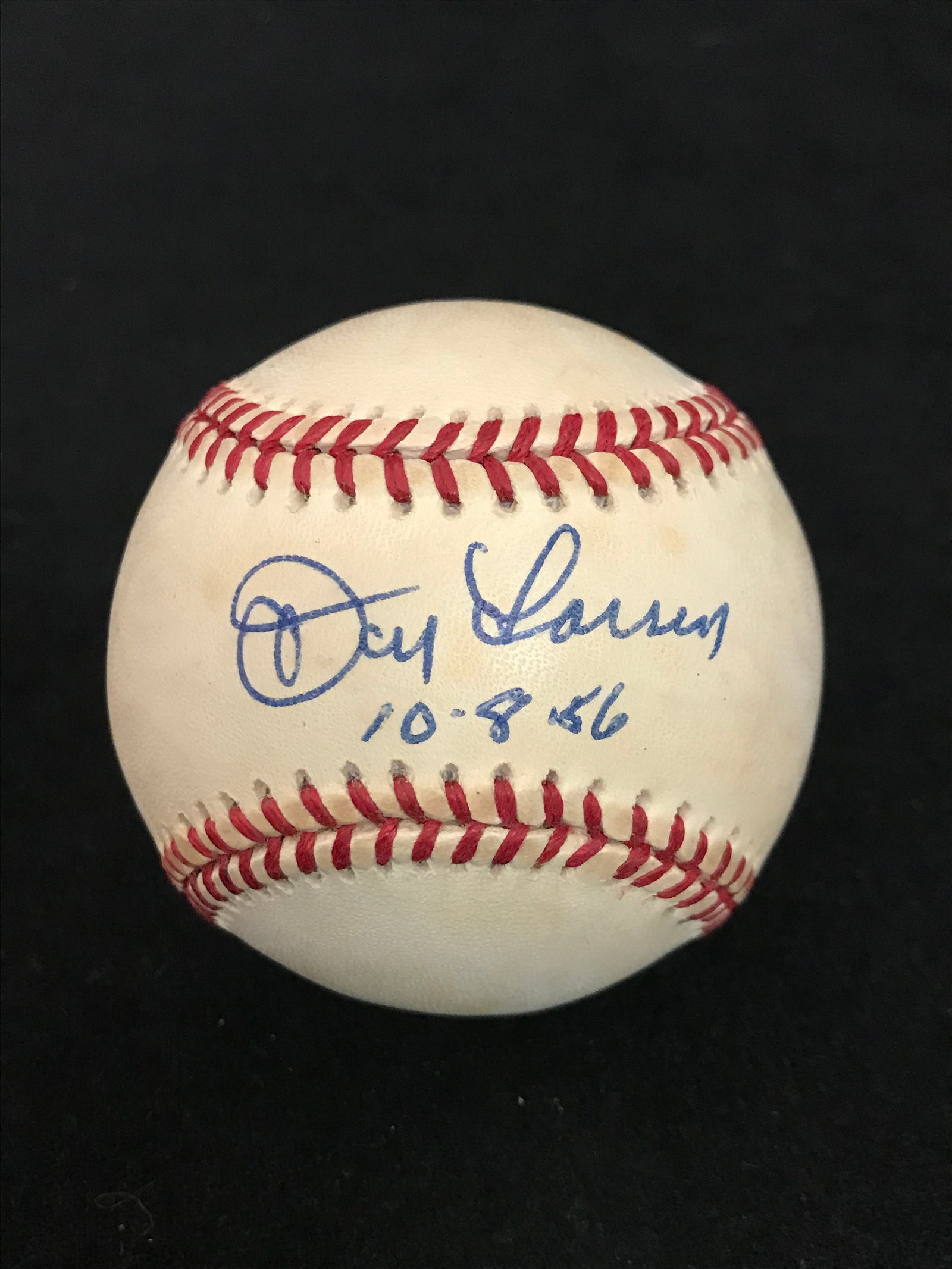 DON LARSON SIGNED AND INSCRIBED BASEBALL (BECKETT COA): Prices are in Canadian dollars