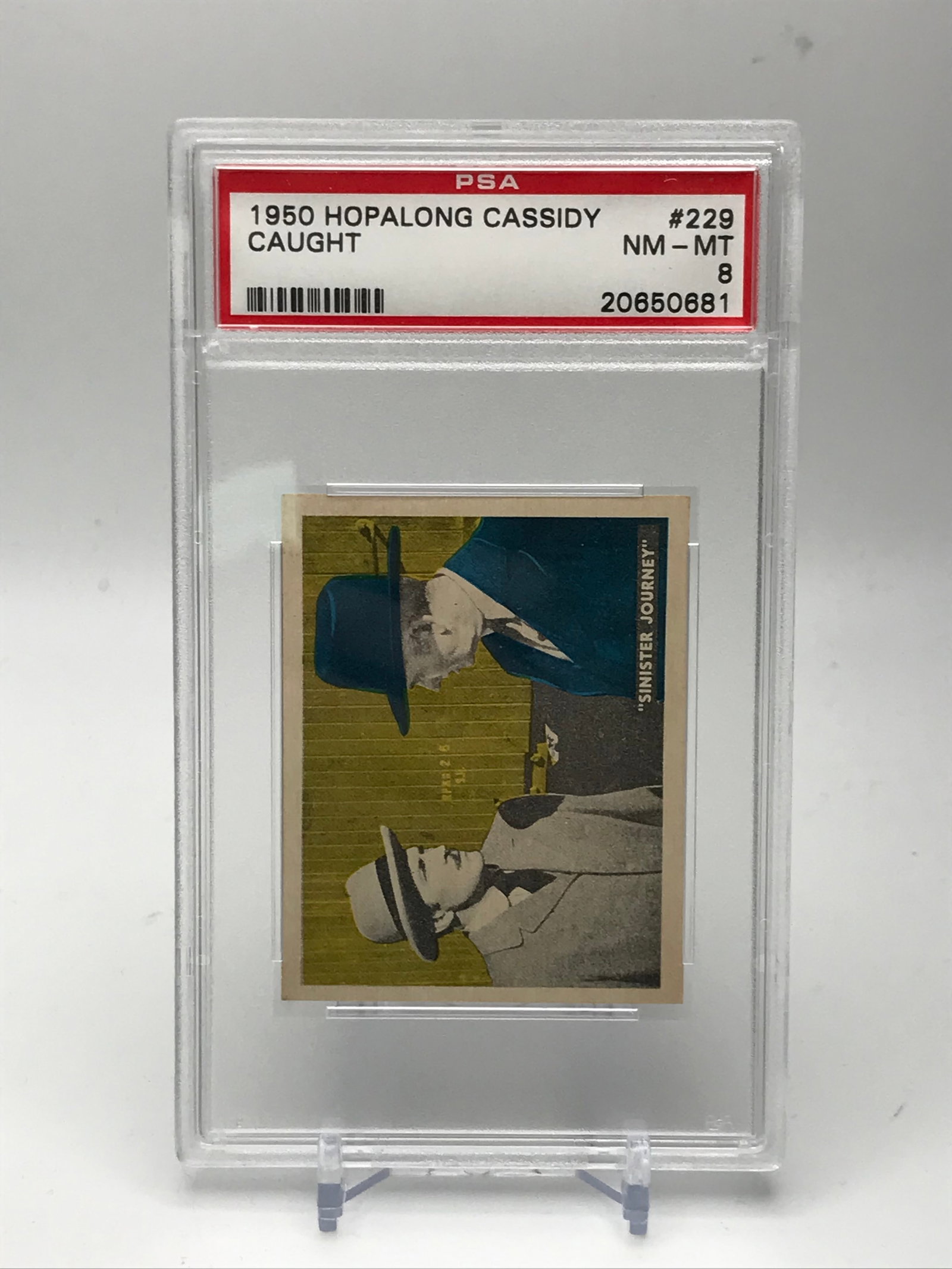1950 HOPALONG CASSIDY NO.229 CAUGHT PSA GRADED 8: Prices are in Canadian dollars