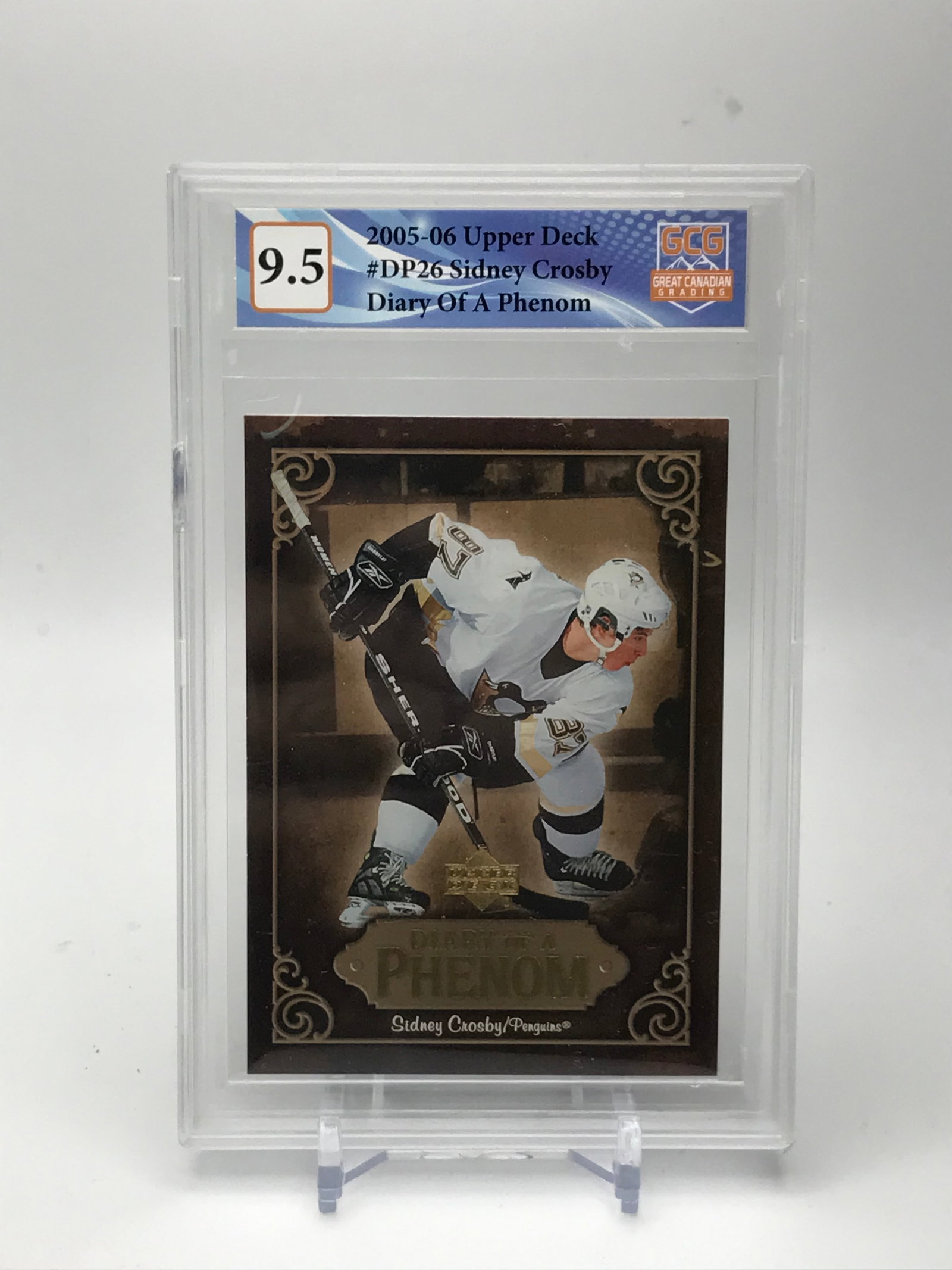 2005-06 UPPER DECK NO.DP26 SIDNEY CROSBY DIARY OF A PHENOM GCG GRADED 9.5: Prices are in Canadian dollars