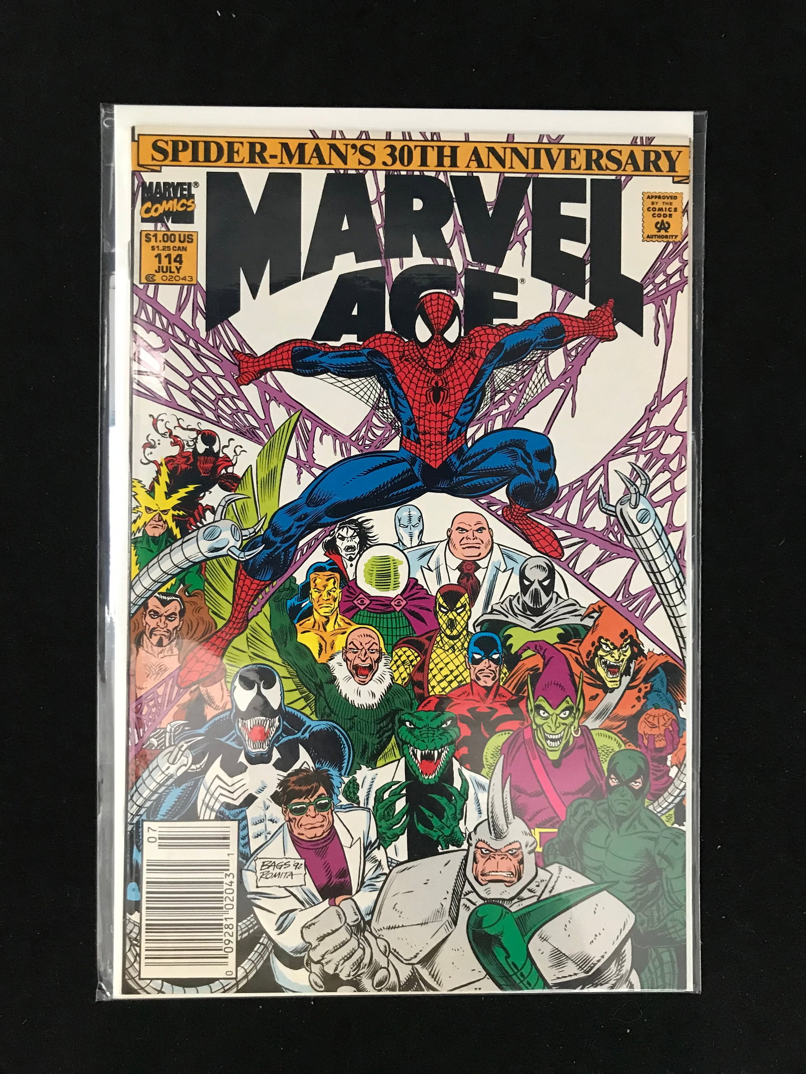 MARVEL COMICS NO.114 MARVEL AGE SUPERMAN'S 30TH ANNIVERSARY: Prices are in Canadian dollars