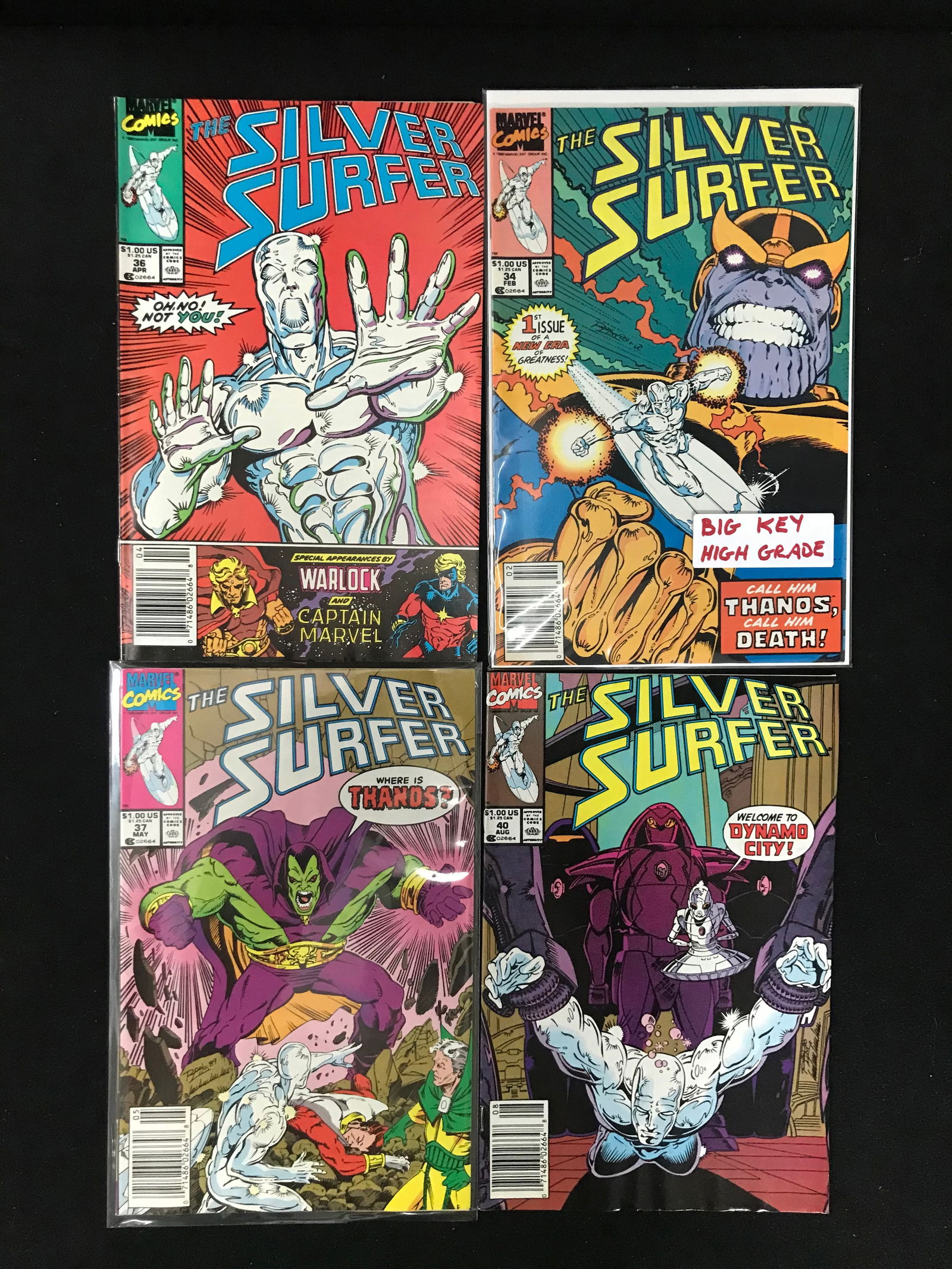 LOT OF 4 SILVER SURFER COMICS (MARVEL COMICS) (1 of 1)