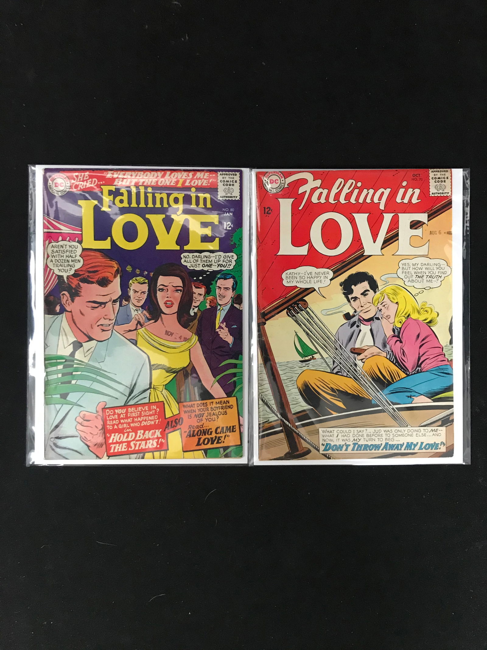 LOT OF 2 FALLING IN LOVE COMICS (DC COMICS) (1 of 1)