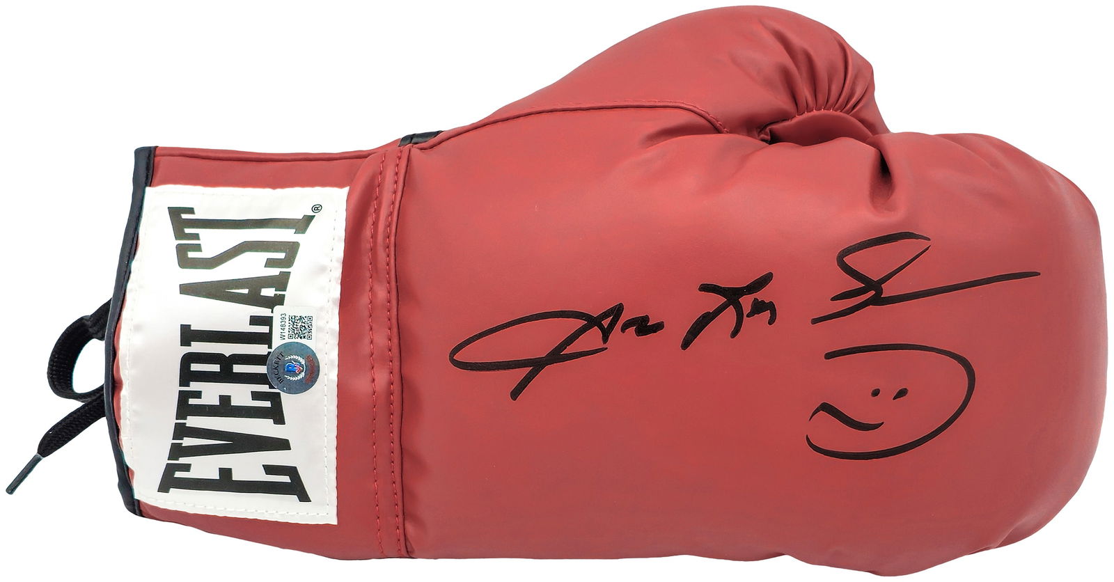Sugar Ray Leonard Autographed Red Everlast Right Handed RH Boxing Glove BECKETT (1 of 2)