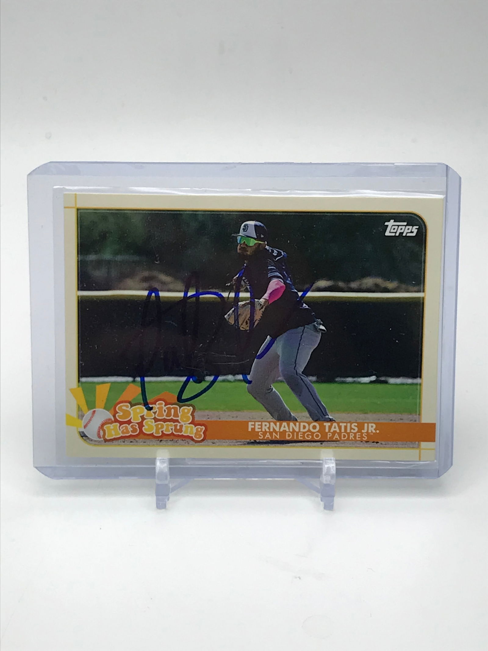 SIGNED FERNANDO TATIS JR TOPPS BASEBALL CARD COAPROS COA (1 of 2)